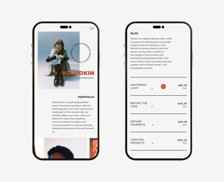 Сайт фотографа на Dprofile