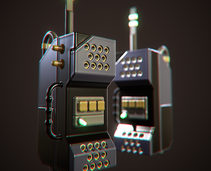 Walkie-talkie 3d render — Графика, 3D на Dprofile