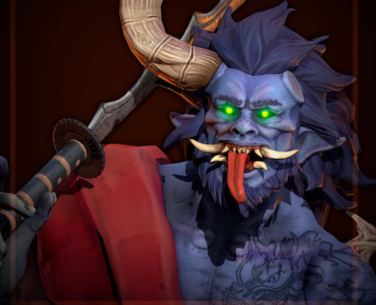 Game-Ready model "Oni" — 3D, Анимация на Dprofile