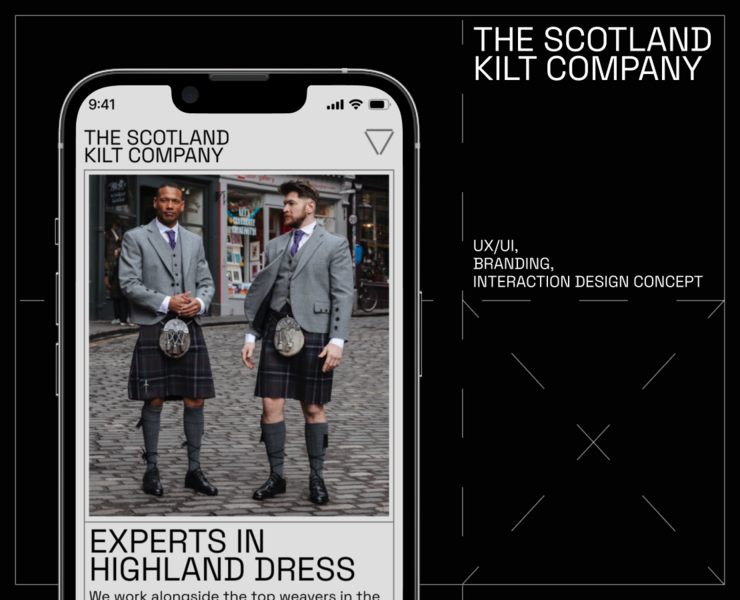 The Scotland  Kilt Company — Интерфейсы, Брендинг на Dprofile