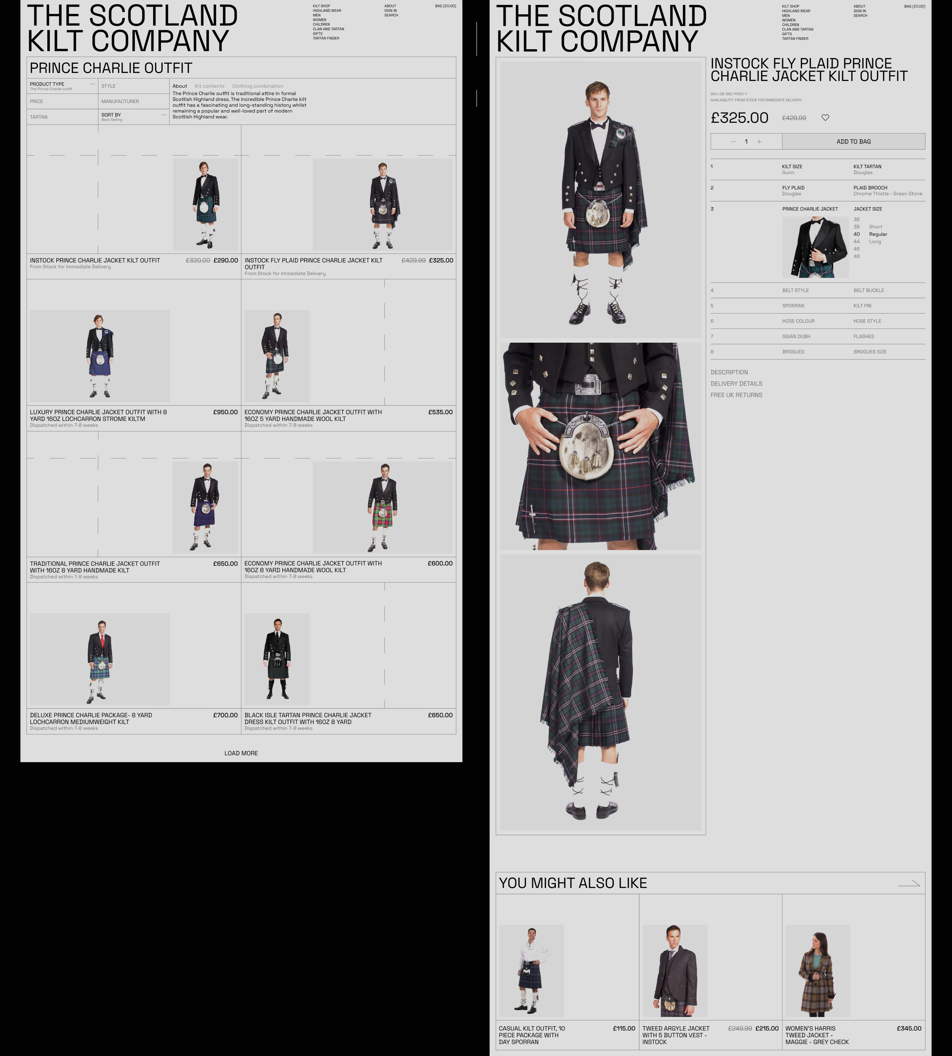 The Scotland  Kilt Company — Изображение №6 — Интерфейсы, Брендинг на Dprofile
