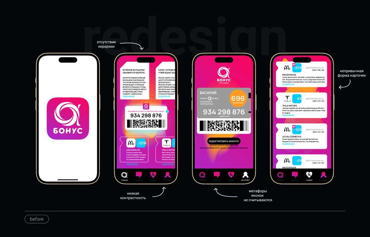 Редизайн приложения Абонус — Изображение №9 — Интерфейсы на Dprofile