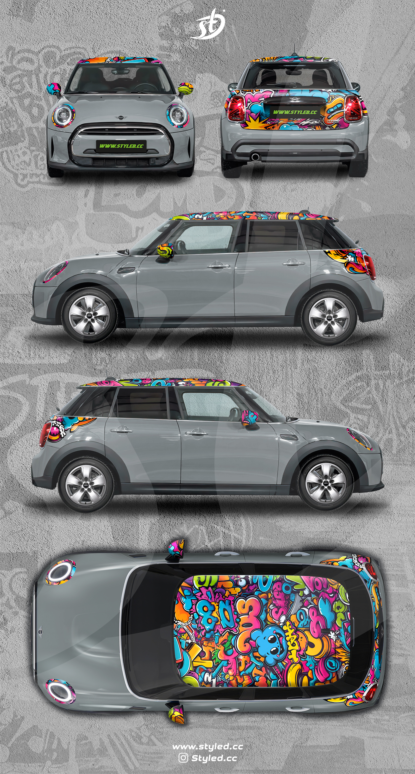Mini Cooper Graffiti — Изображение №2 — Иллюстрация, Графика на Dprofile