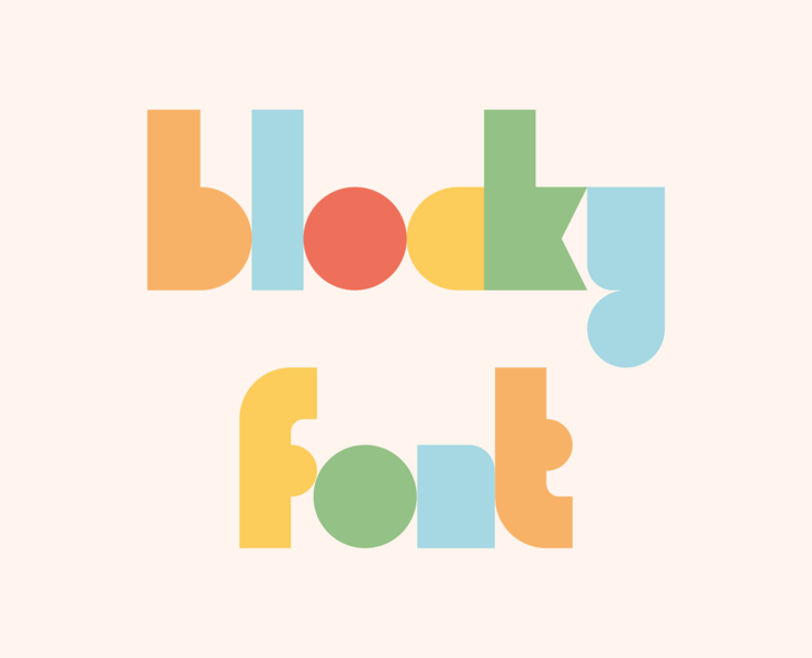 Blocky Font — Графика на Dprofile