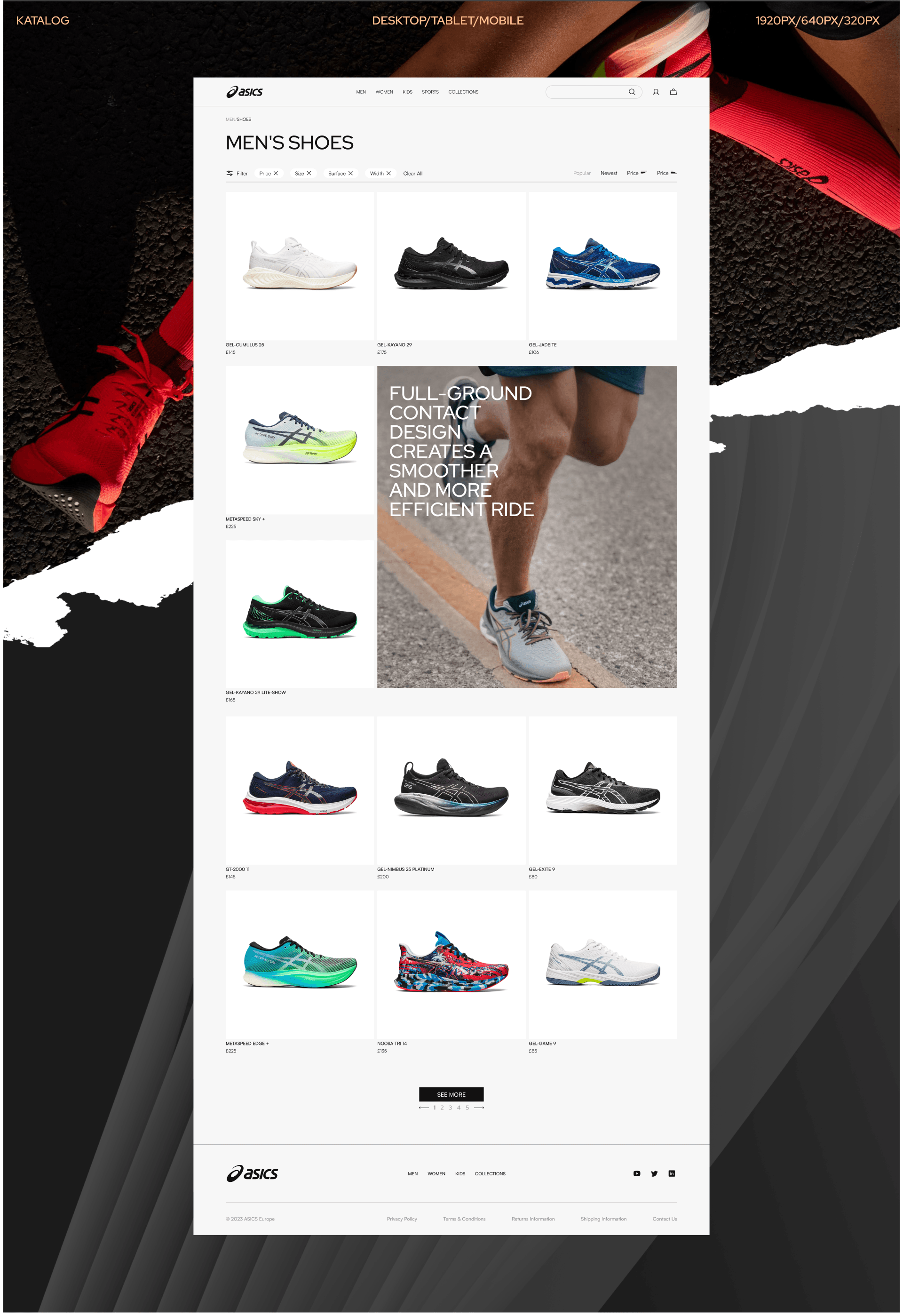 Asics redesign — Изображение №5 — Интерфейсы, Брендинг на Dprofile