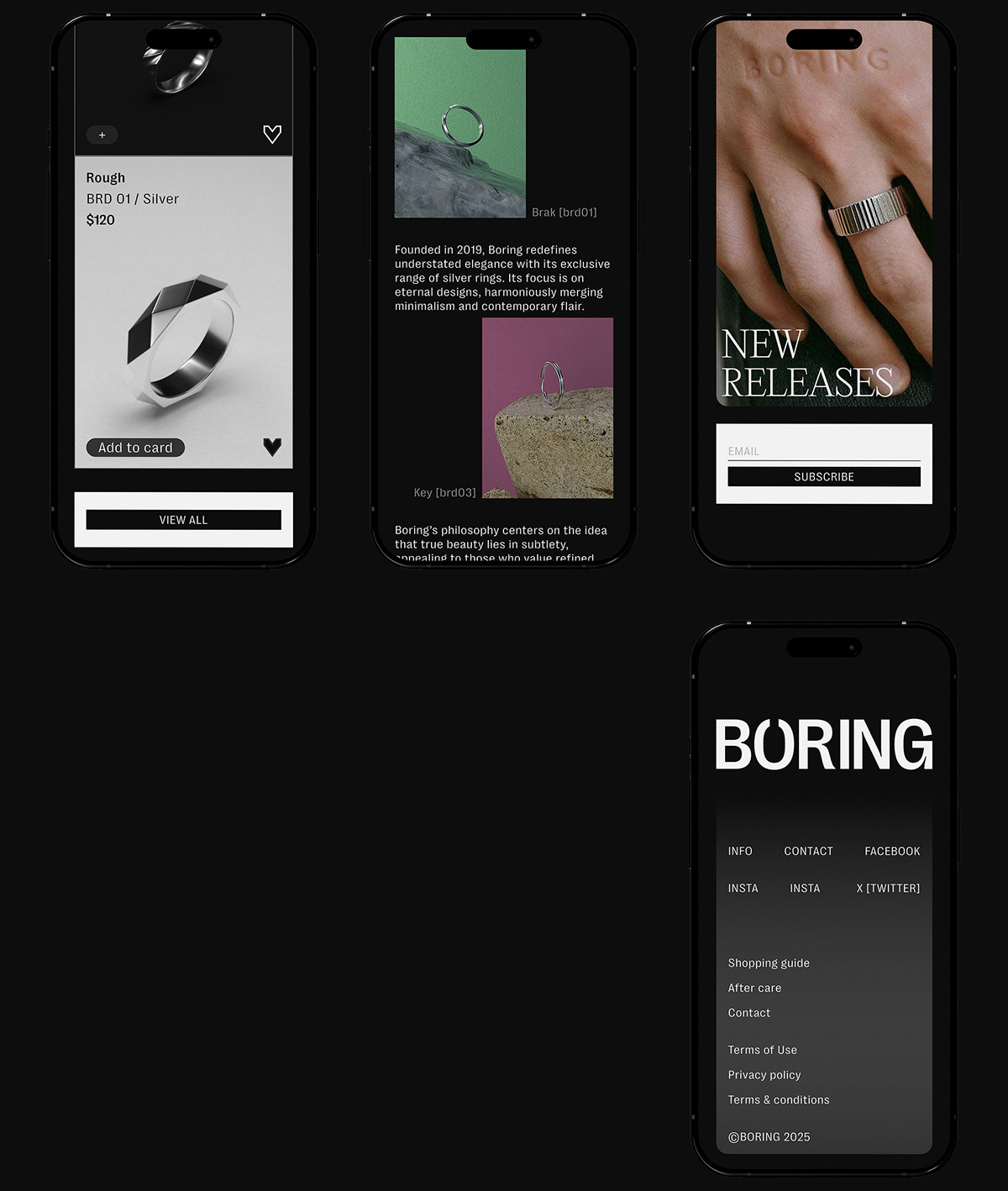 BORING | web — Изображение №5 — Интерфейсы, Брендинг на Dprofile