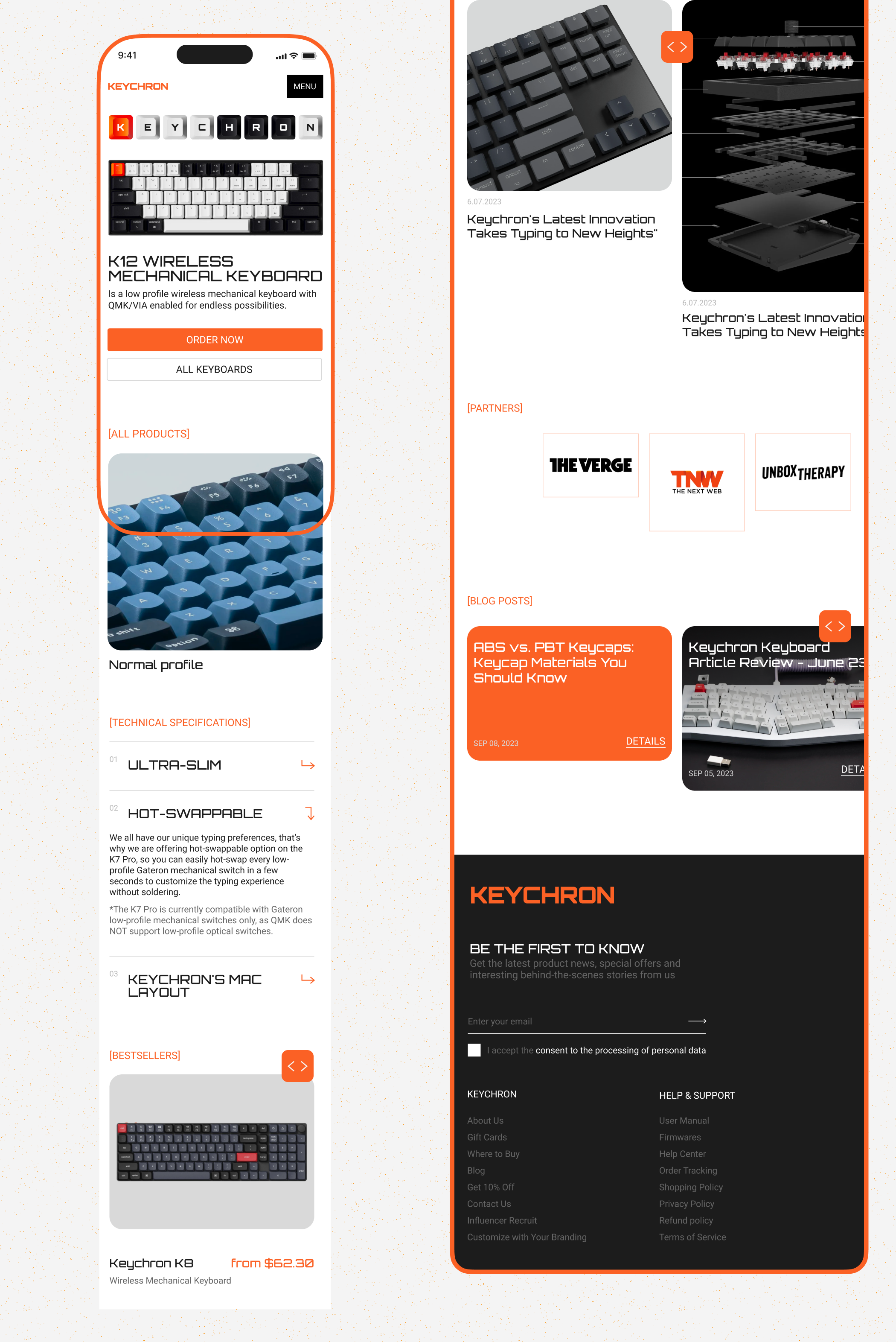 Keychron redesign concept — Изображение №3 — Интерфейсы на Dprofile