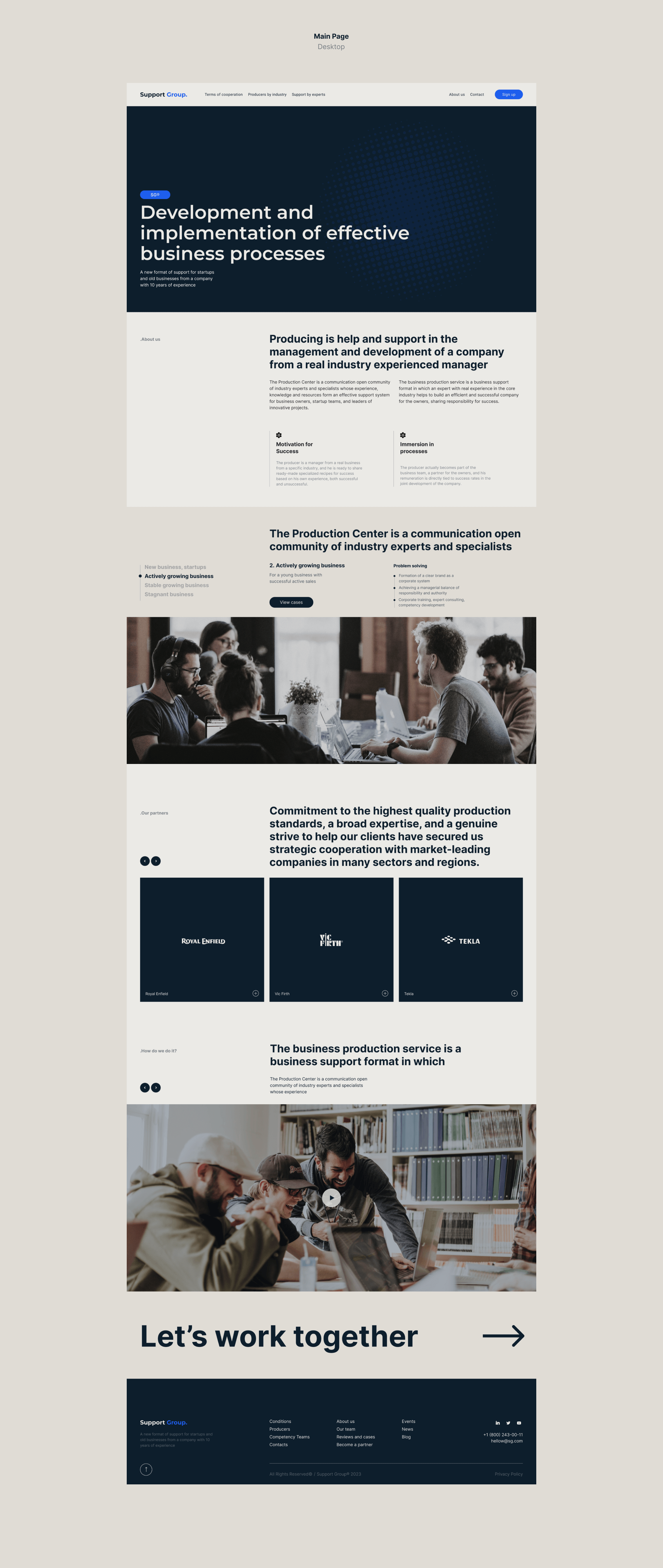 Бизнес Агенство SG | Website — Изображение №3 — Интерфейсы на Dprofile