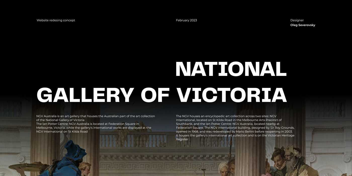 National Gallery of Victoria |Redesign concept — Изображение №1 — Интерфейсы на Dprofile