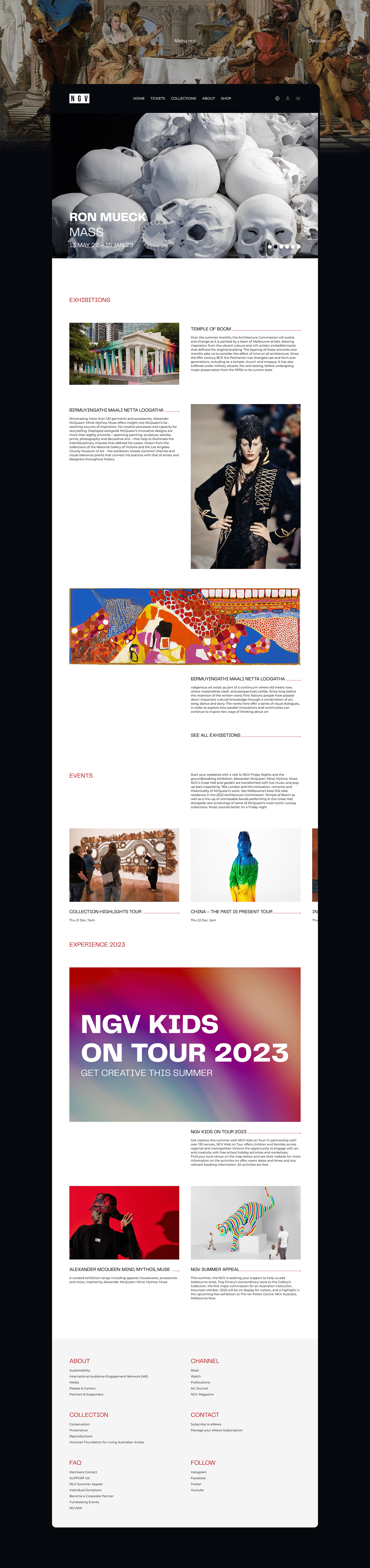 National Gallery of Victoria |Redesign concept — Изображение №2 — Интерфейсы на Dprofile