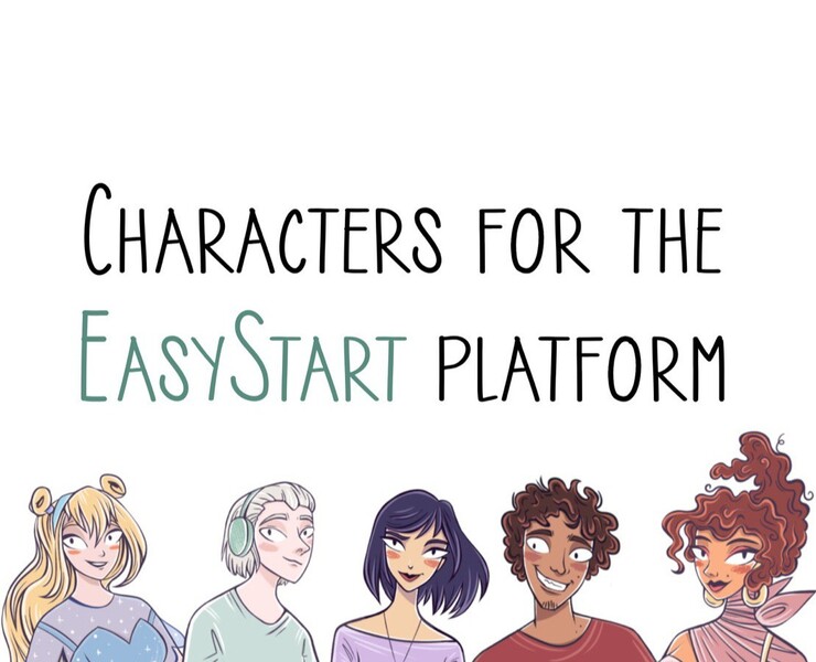 Characters for the EasyStart platform — Иллюстрация на Dprofile