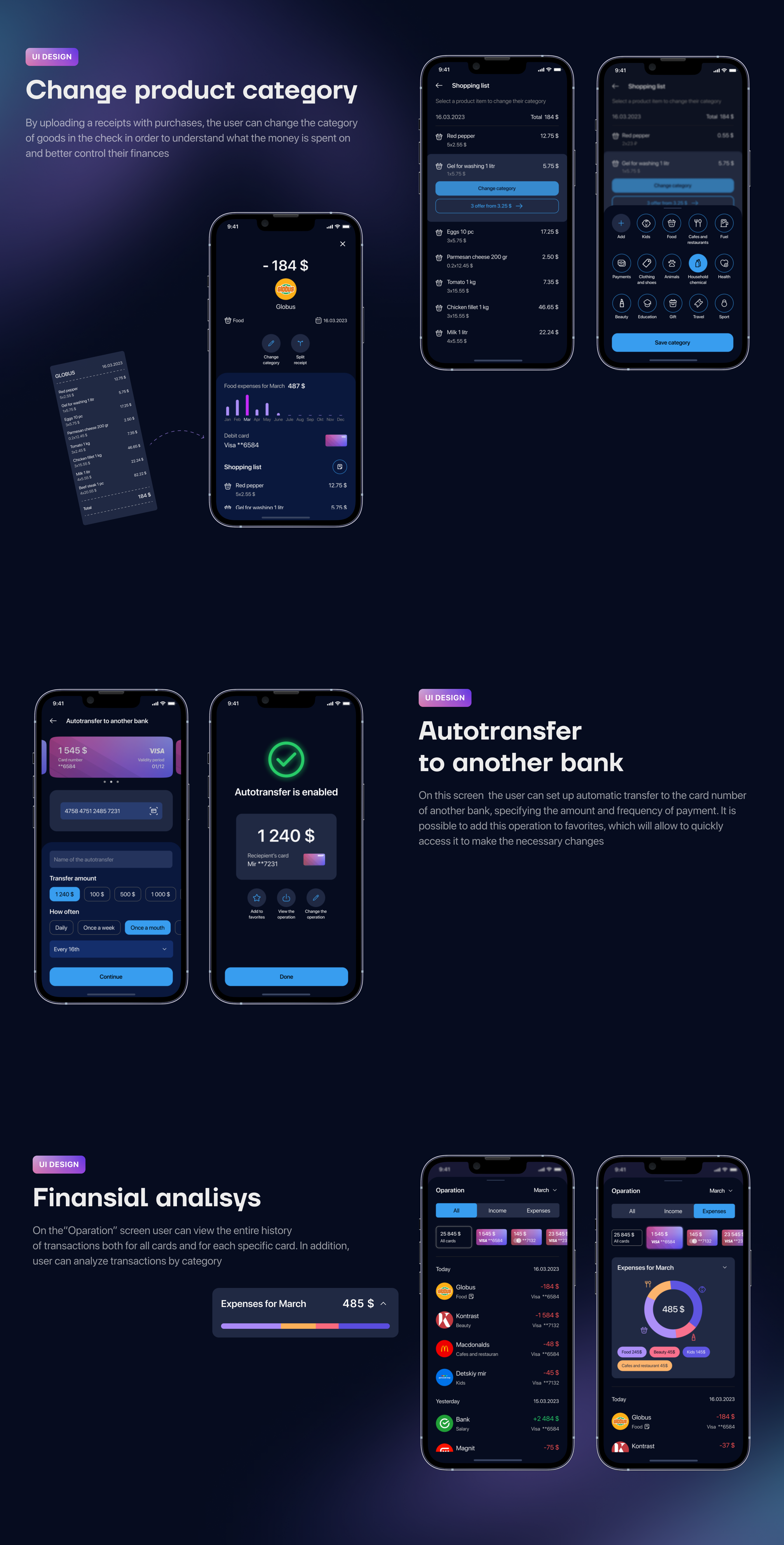 FinCon Bank - mobile bank iOS app UX/UI — Изображение №8 — Интерфейсы на Dprofile