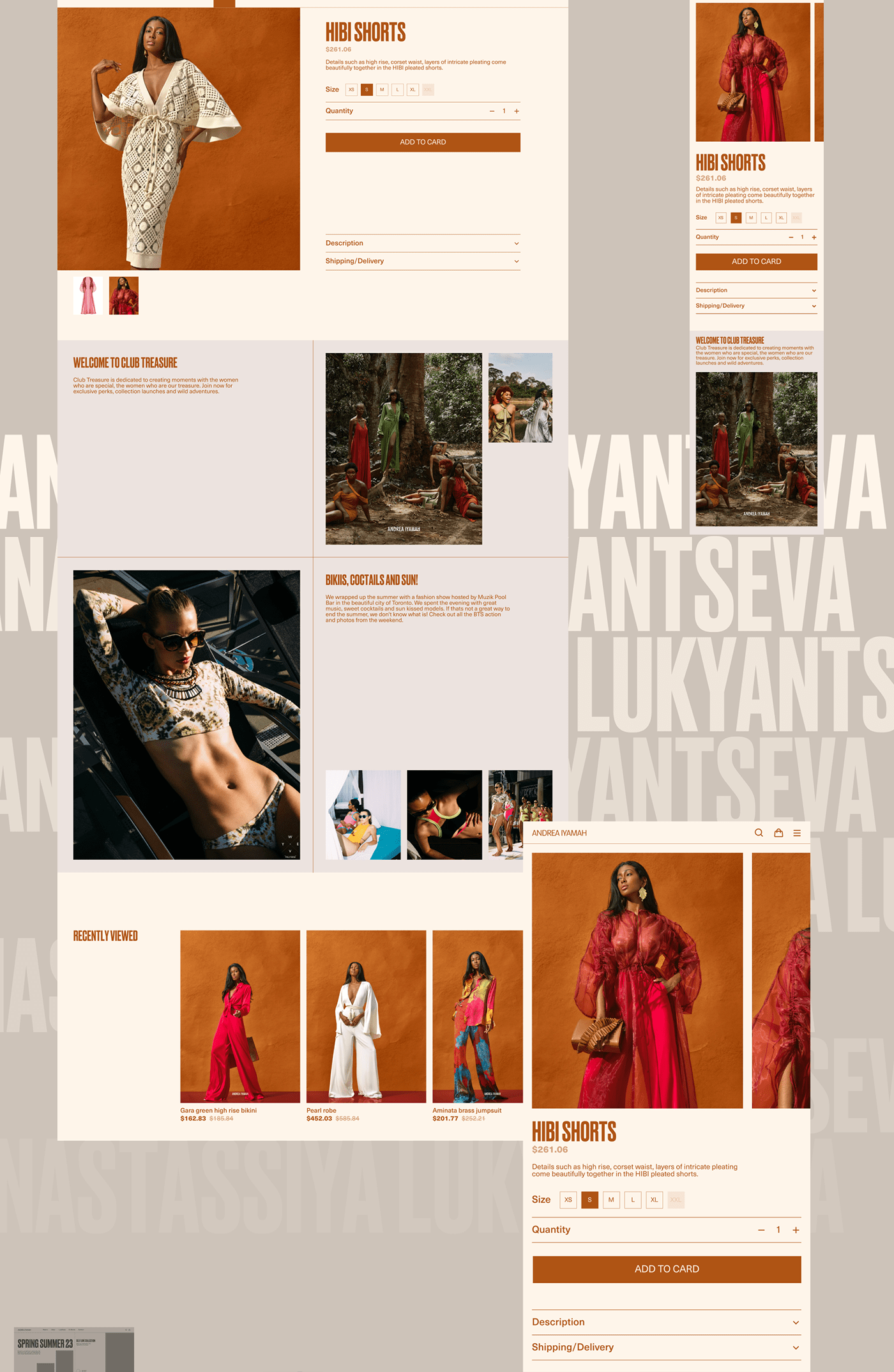 ANDREA IYAMAN | E-commerce | (RE)design concept — Изображение №7 — Интерфейсы на Dprofile