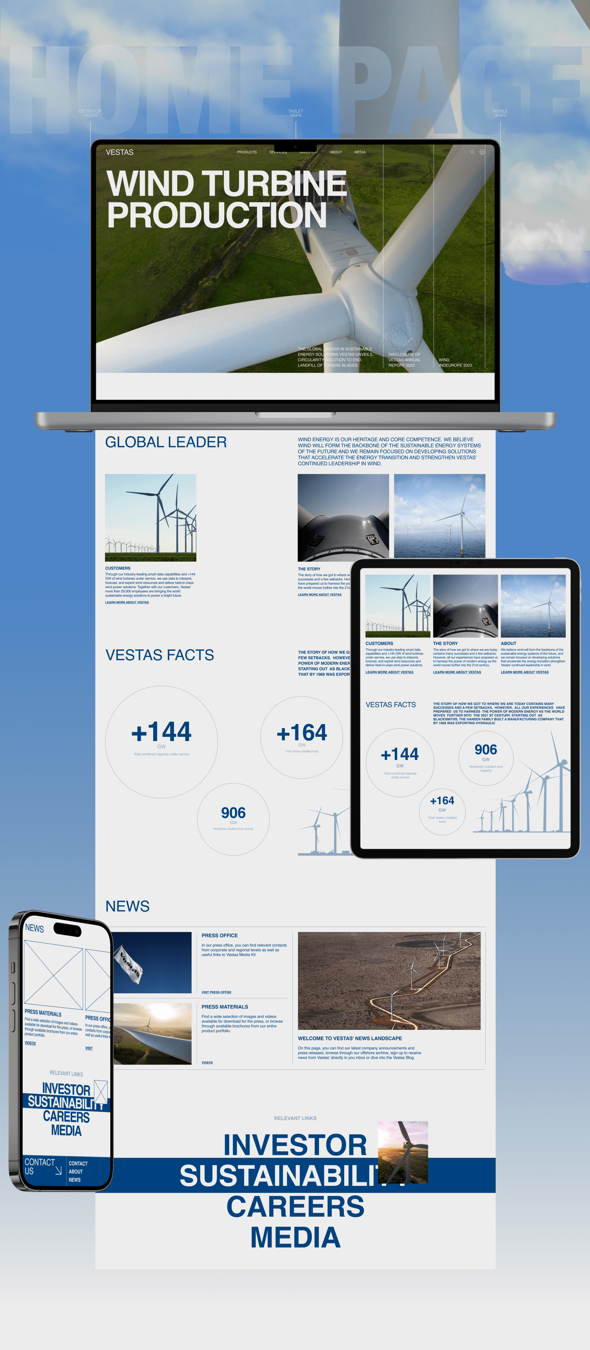 VESTAS | Corporate website | (RE)design concept — Изображение №2 — Интерфейсы на Dprofile
