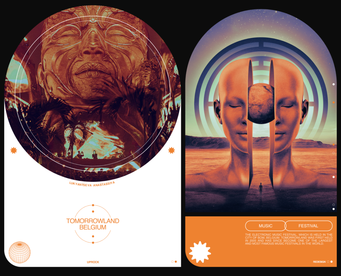 TOMORROWLAND | News website | (RE)design concept на Dprofile