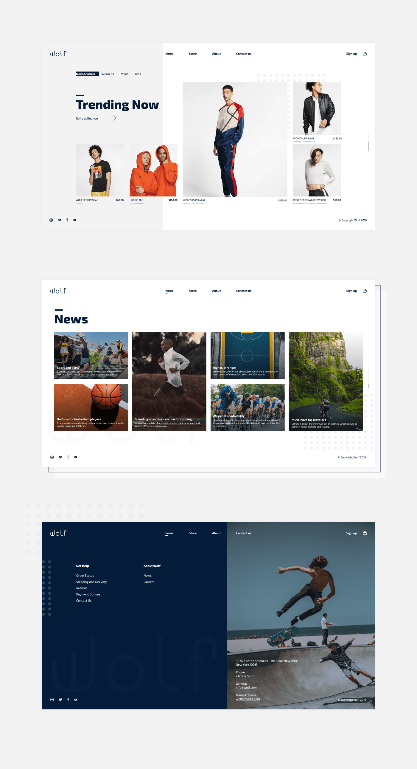 Wolf - online store — Изображение №8 — Интерфейсы, Брендинг на Dprofile
