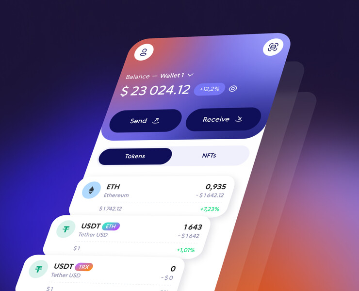 Walletverse - инновационный криптовалютный кошелек — Интерфейсы, Брендинг на Dprofile