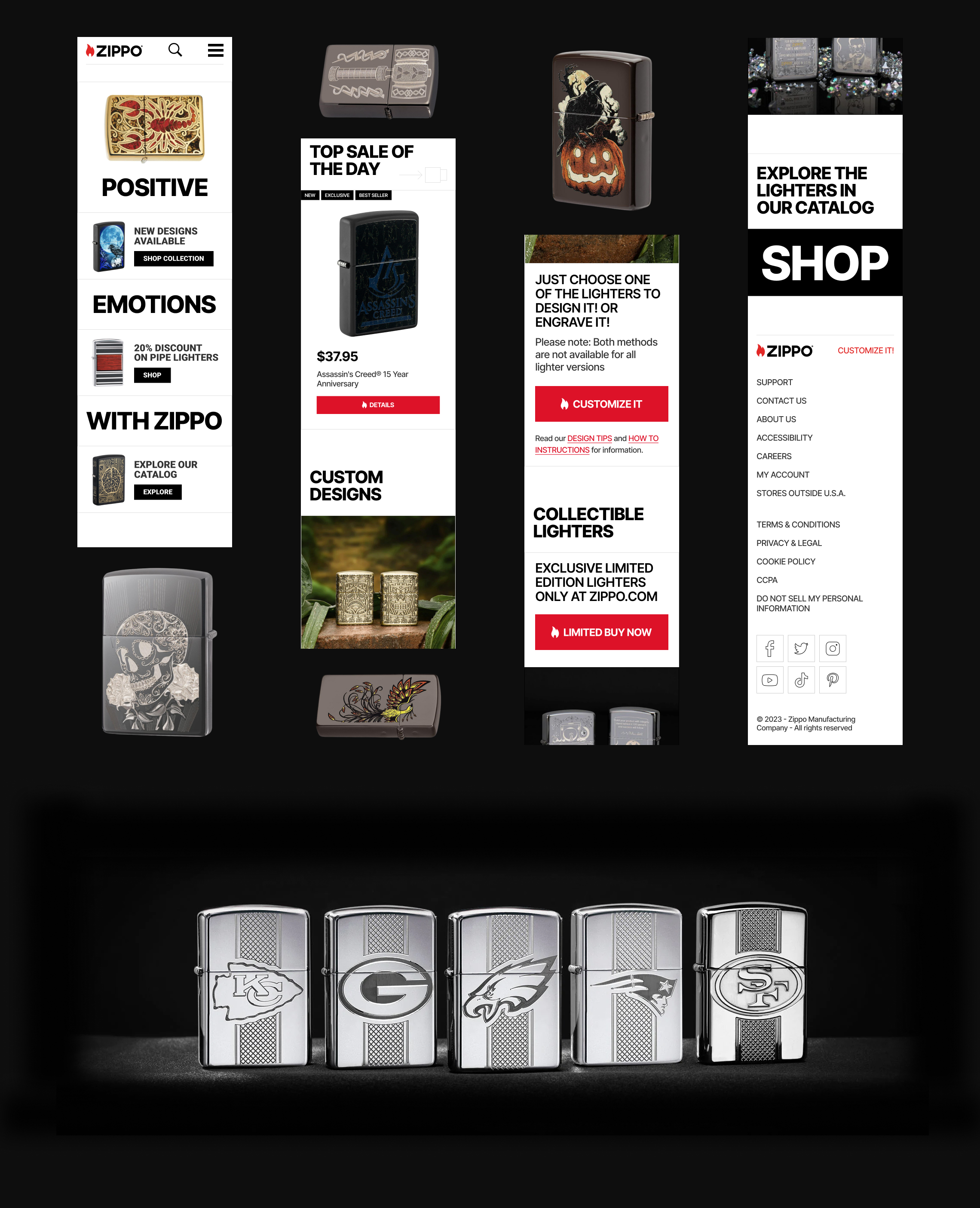 Концепт магазина ZIPPO — Изображение №3 — Интерфейсы, Брендинг на Dprofile