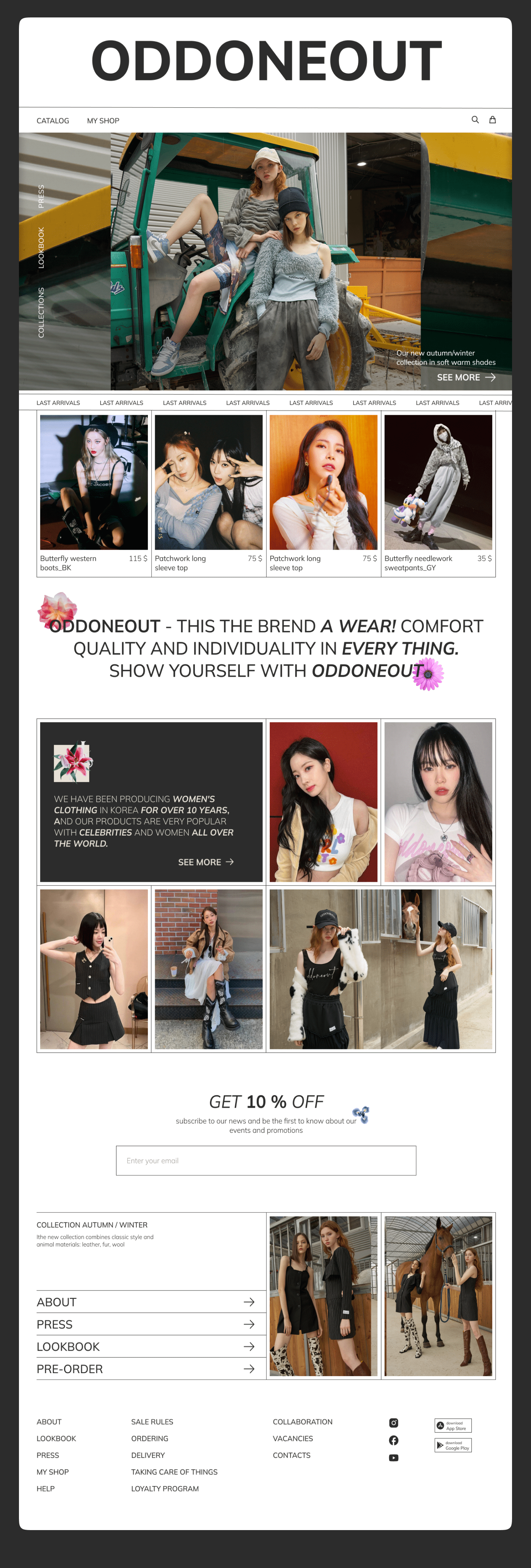 E-commerce | Redesign for Korean clothing brand — Изображение №4 — Интерфейсы на Dprofile