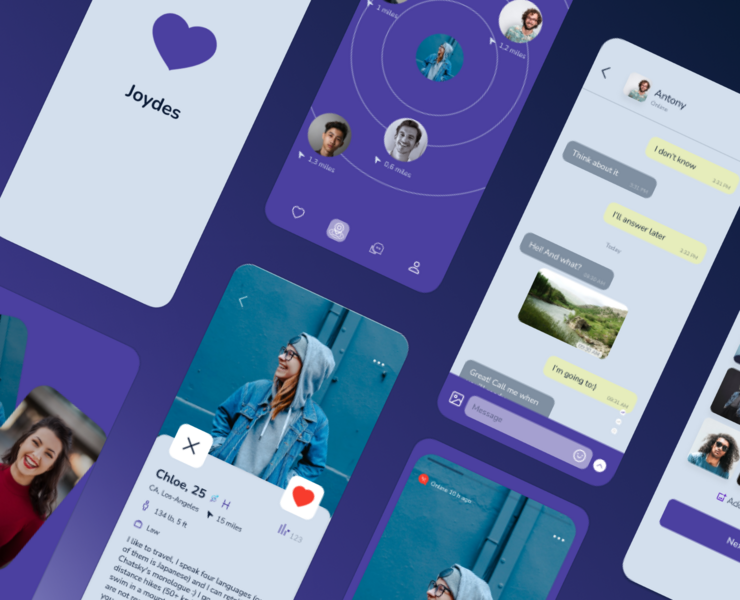 Dating app "Joydes" — Интерфейсы на Dprofile