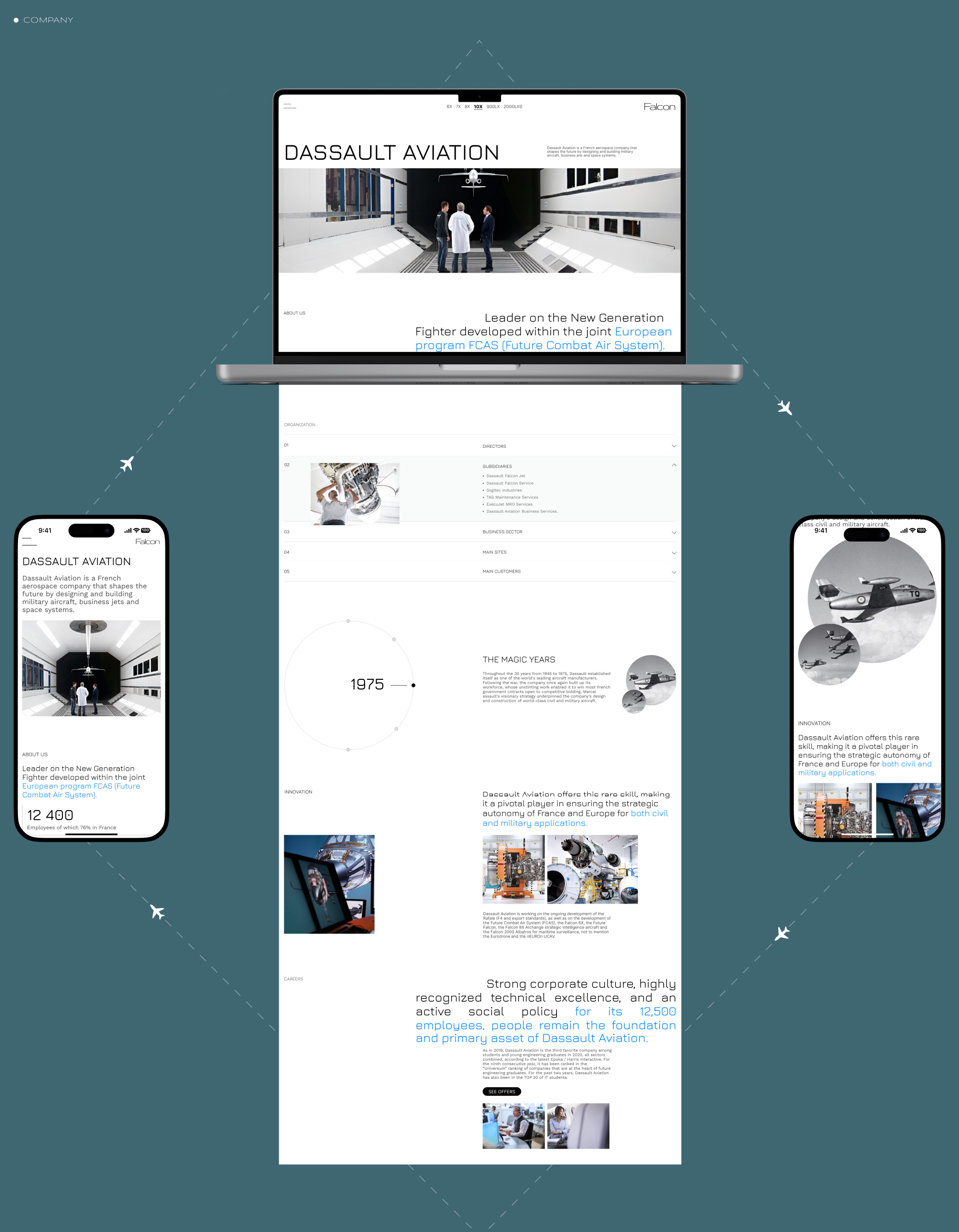 FALCON | CORPORATE WEBSITE REDESIGN — Изображение №4 — Интерфейсы на Dprofile