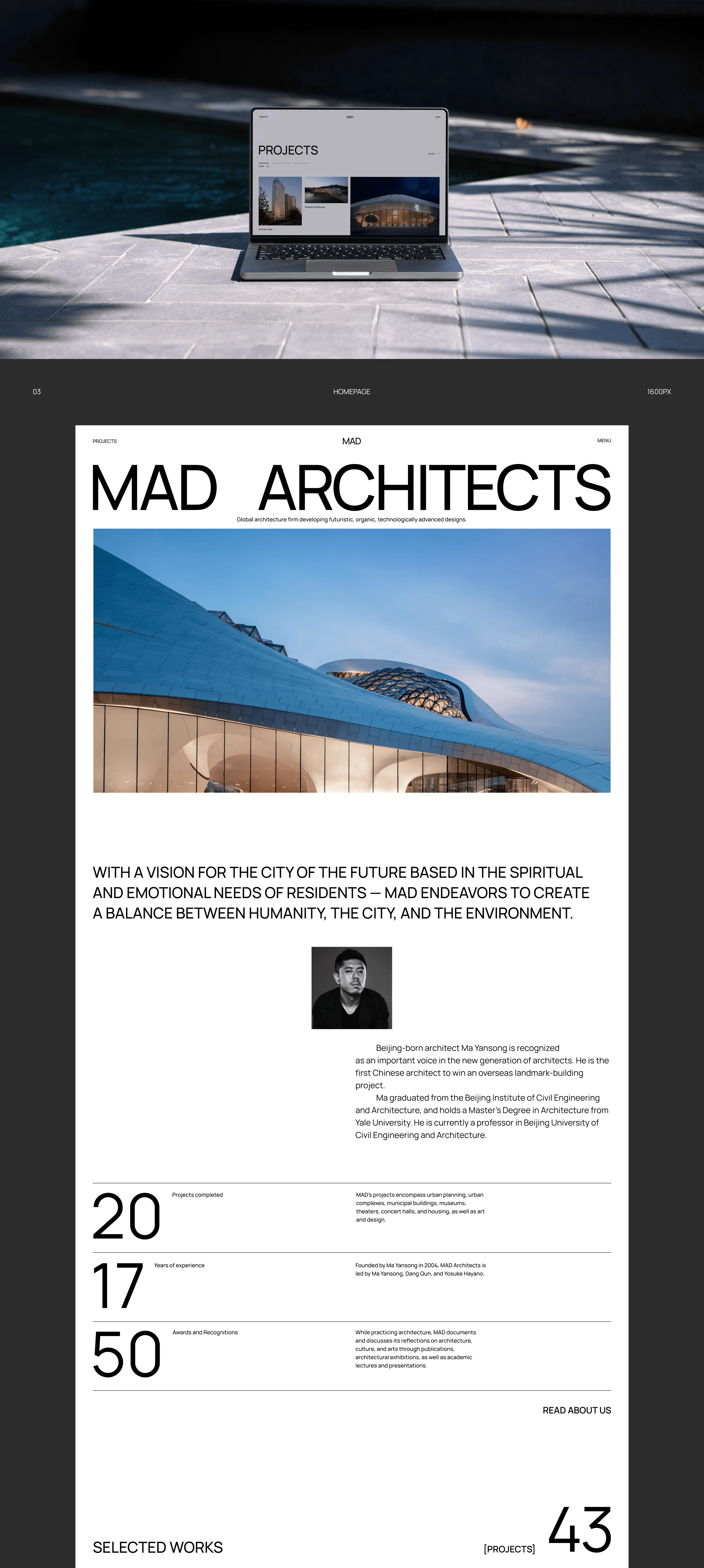 Corporate Website Design | Architecture Company — Изображение №2 — Интерфейсы на Dprofile