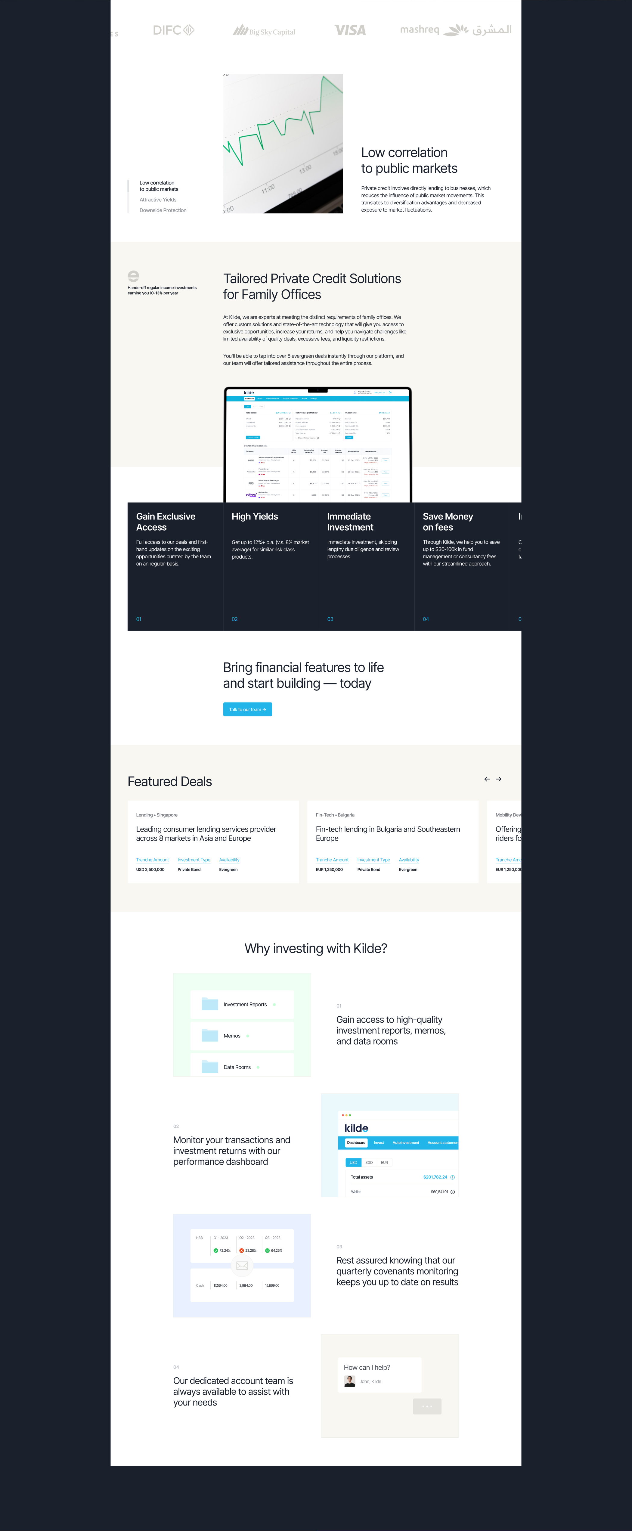 Kilde – landing page for digital private debt platform — Изображение №4 — Интерфейсы, Маркетинг на Dprofile