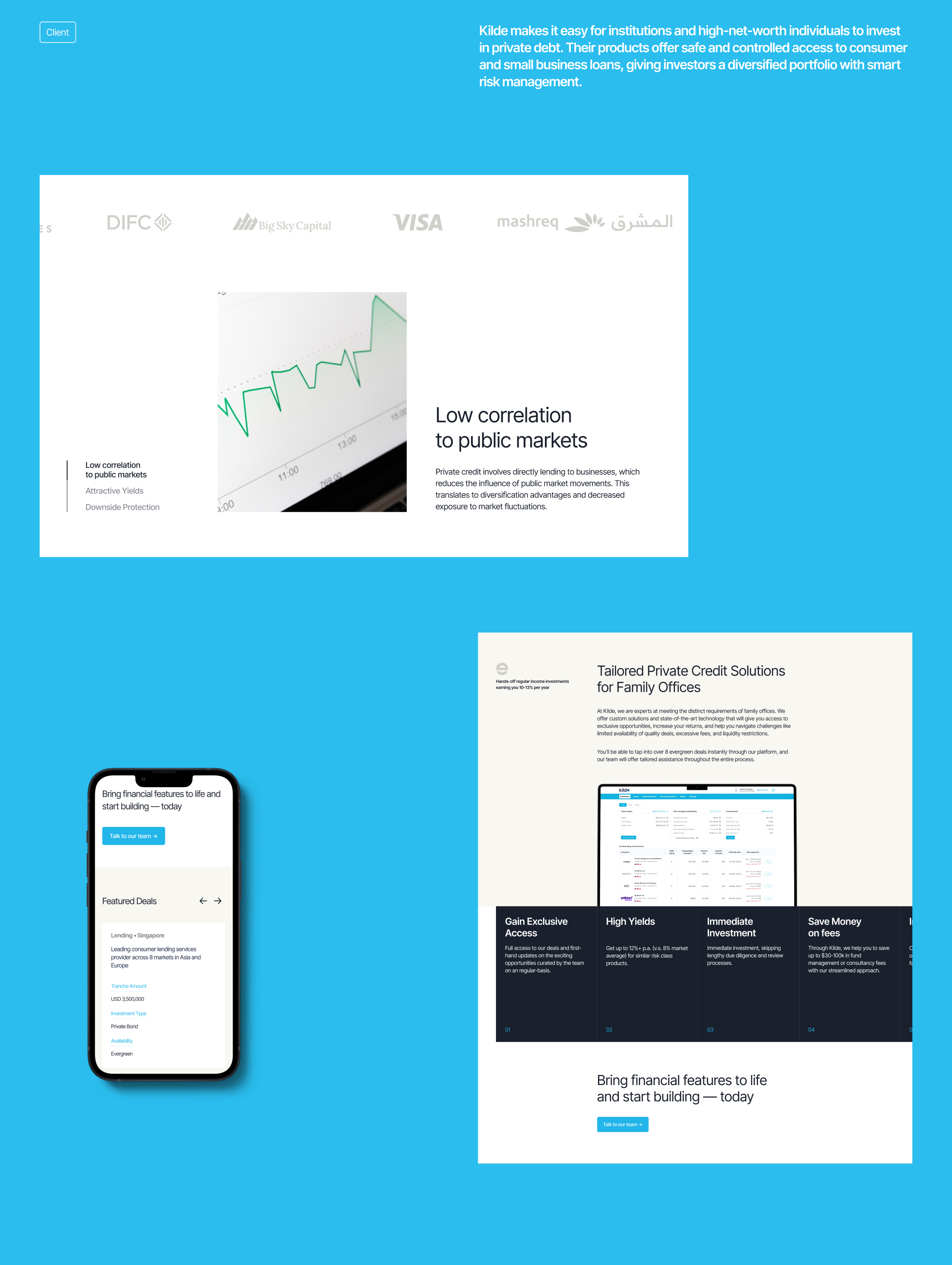 Kilde – landing page for digital private debt platform — Изображение №2 — Интерфейсы, Маркетинг на Dprofile