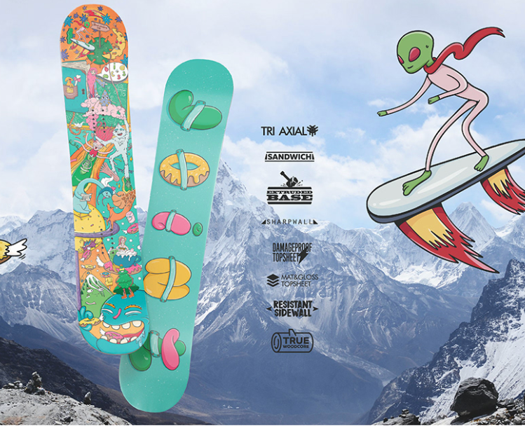 Print-design for teen snowboard JOINT "Big mess" — Брендинг, Иллюстрация на Dprofile