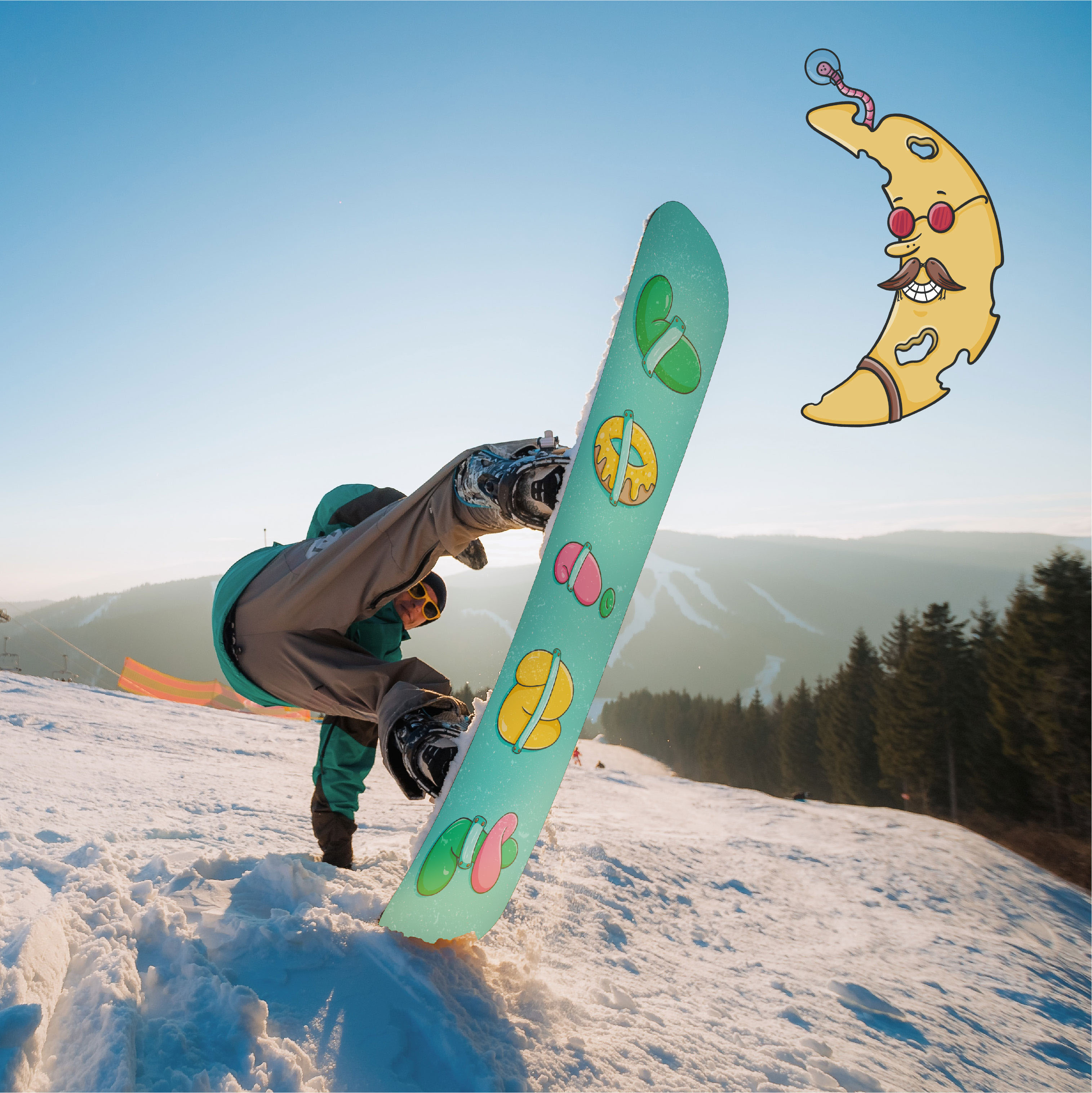 Print-design for teen snowboard JOINT "Big mess" — Изображение №5 — Брендинг, Иллюстрация на Dprofile