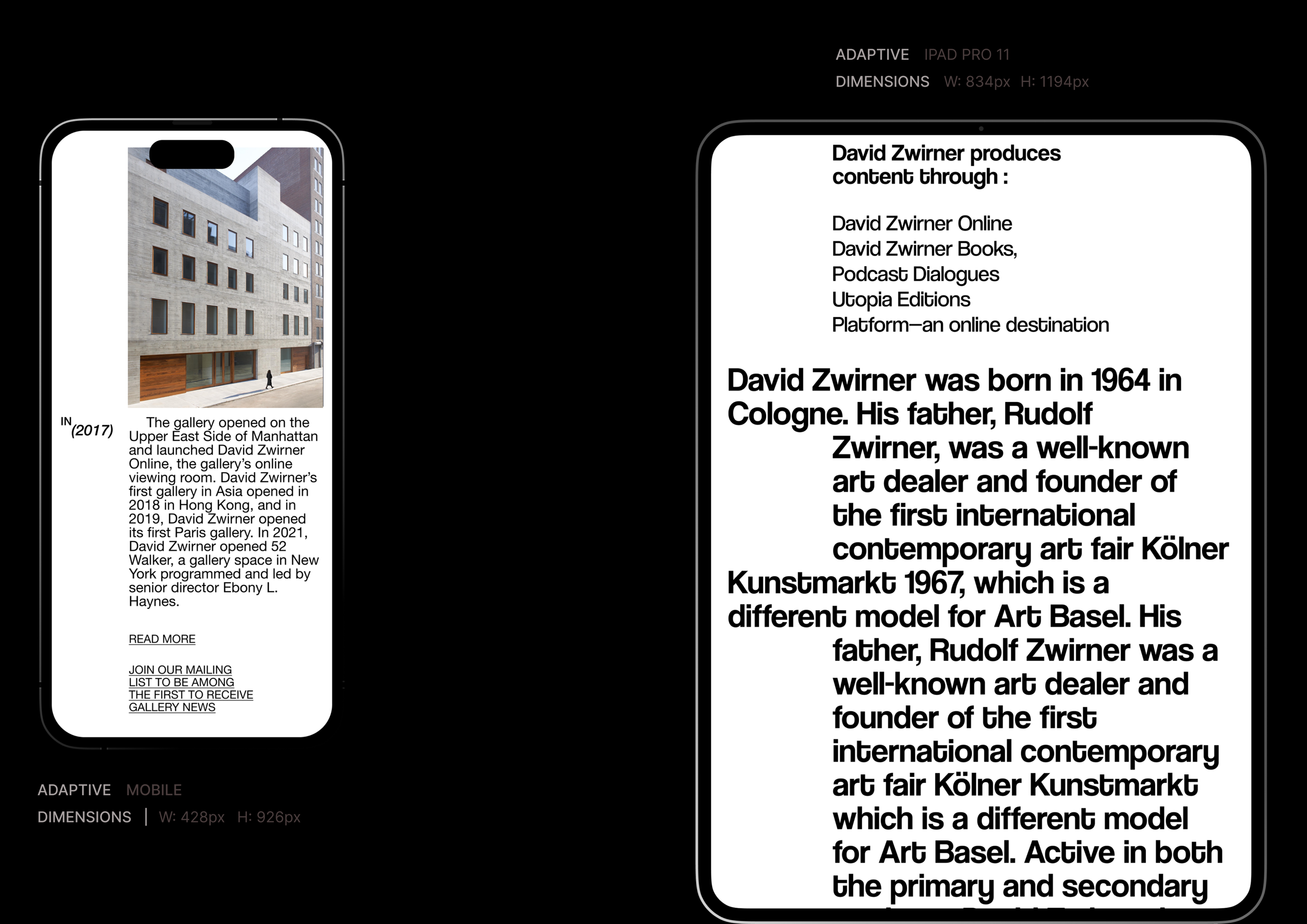 Website for an art gallery — Изображение №5 — Интерфейсы на Dprofile