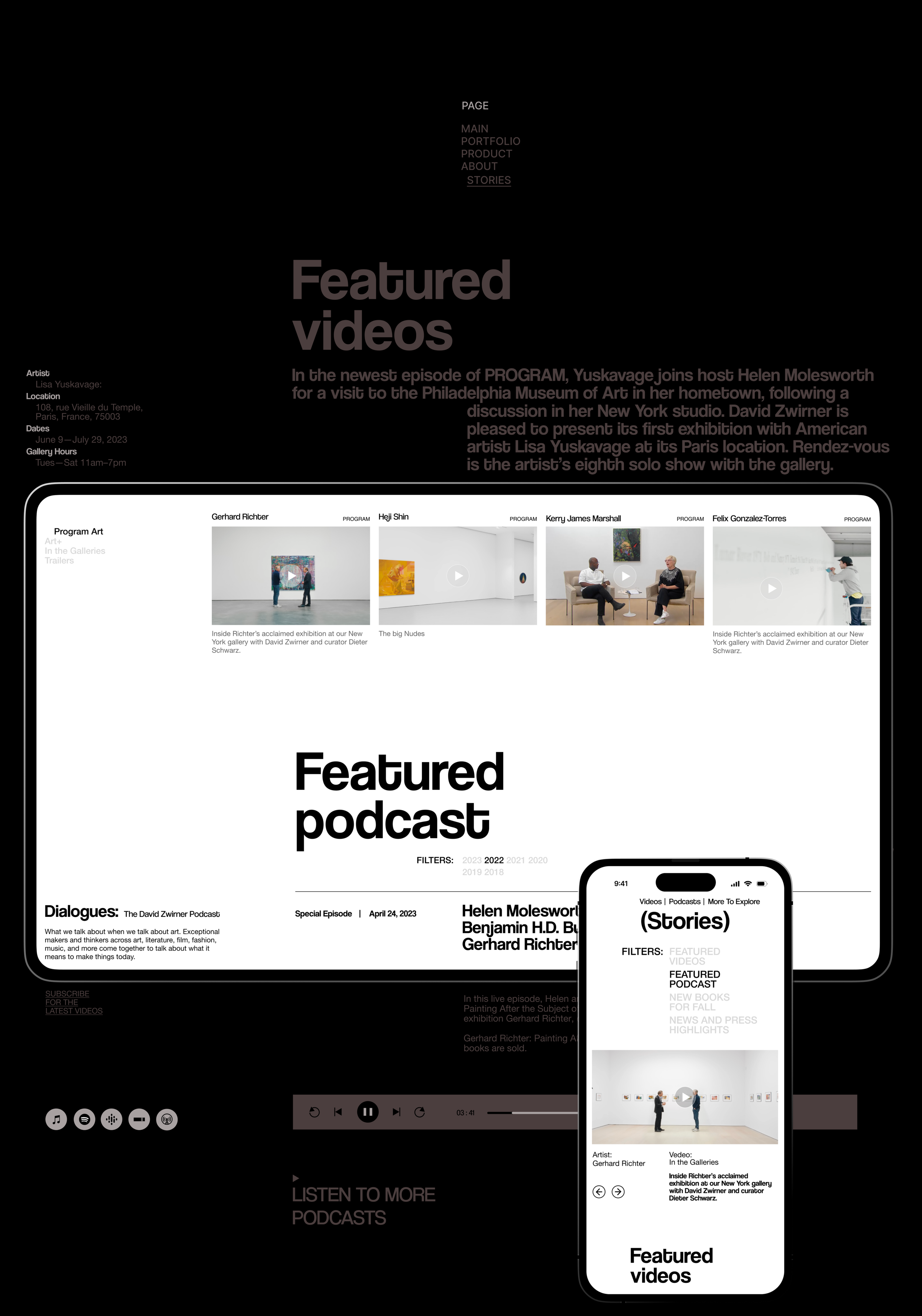 Website for an art gallery — Изображение №19 — Интерфейсы на Dprofile