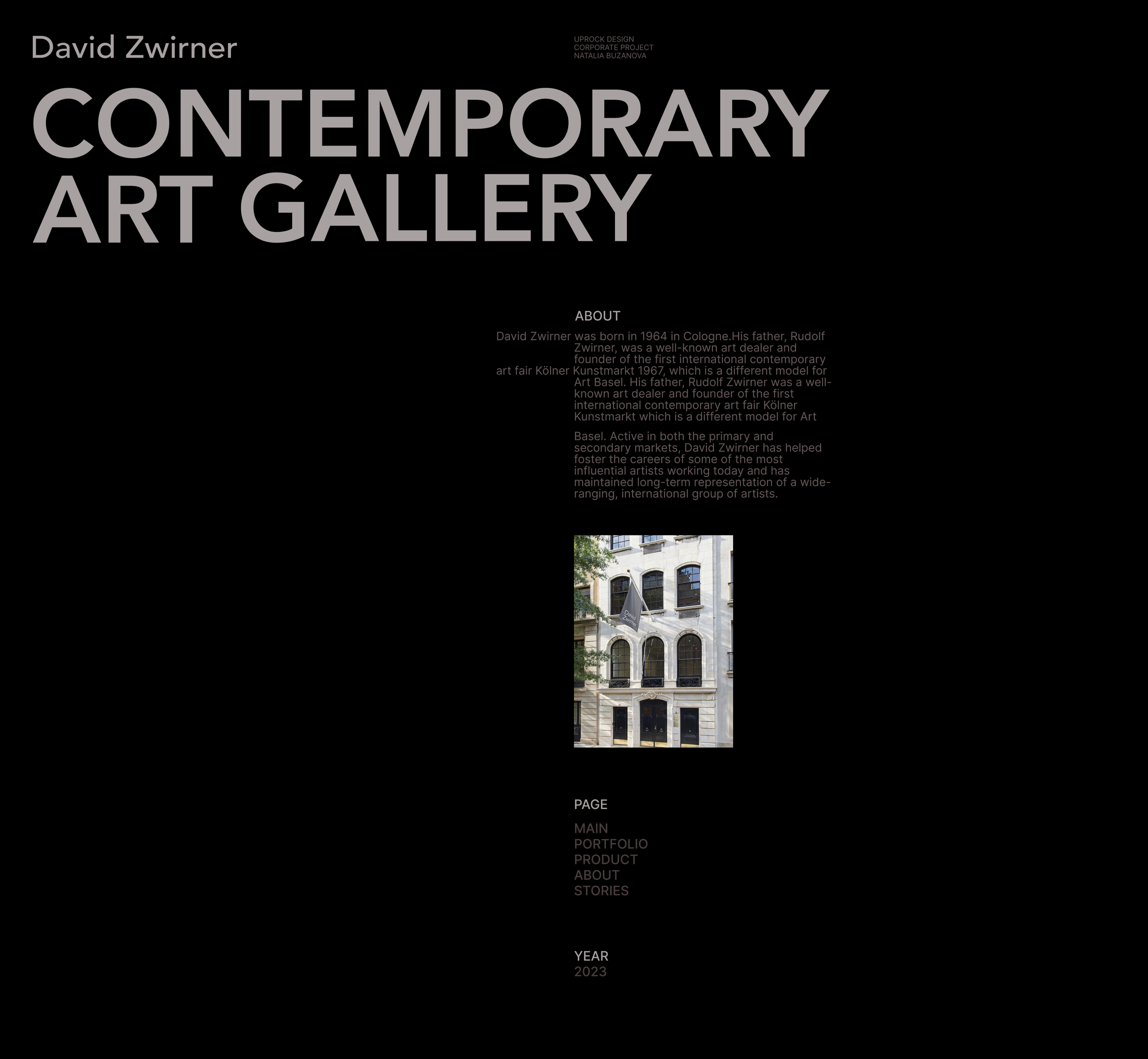 Website for an art gallery — Изображение №1 — Интерфейсы на Dprofile