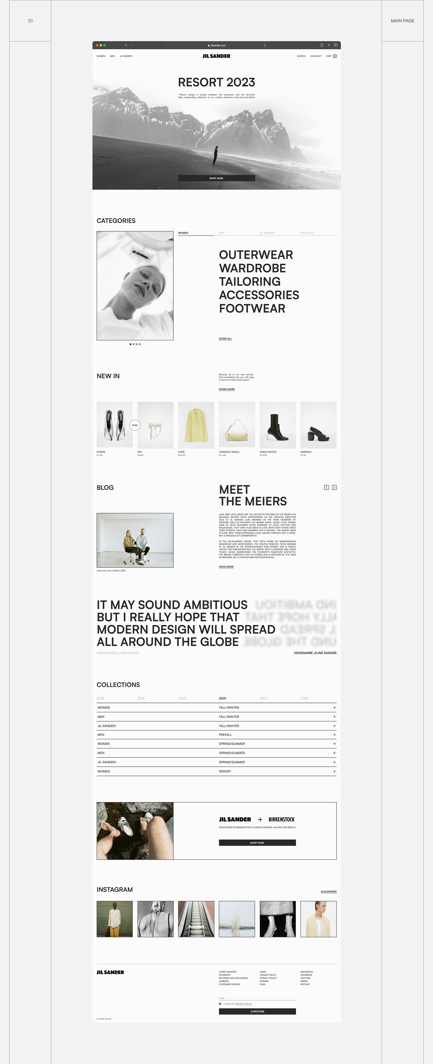 JIL SANDER | E-commerce Redesign — Изображение №2 — Интерфейсы, Графика на Dprofile