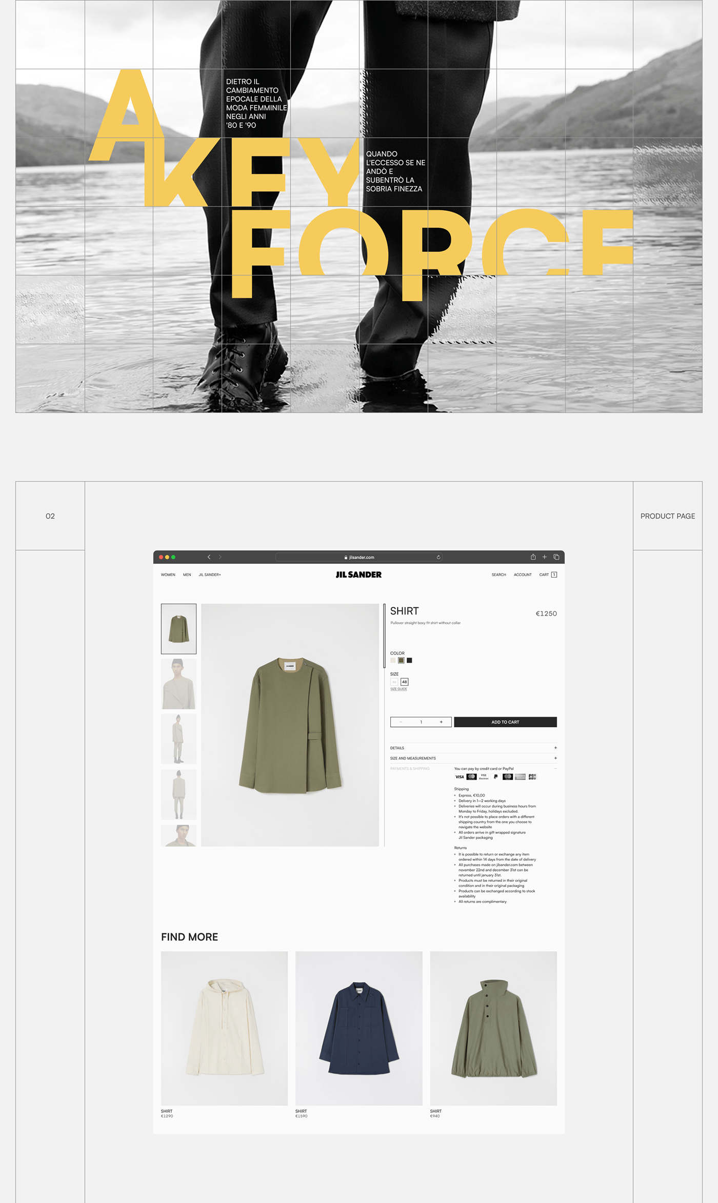 JIL SANDER | E-commerce Redesign — Изображение №3 — Интерфейсы, Графика на Dprofile