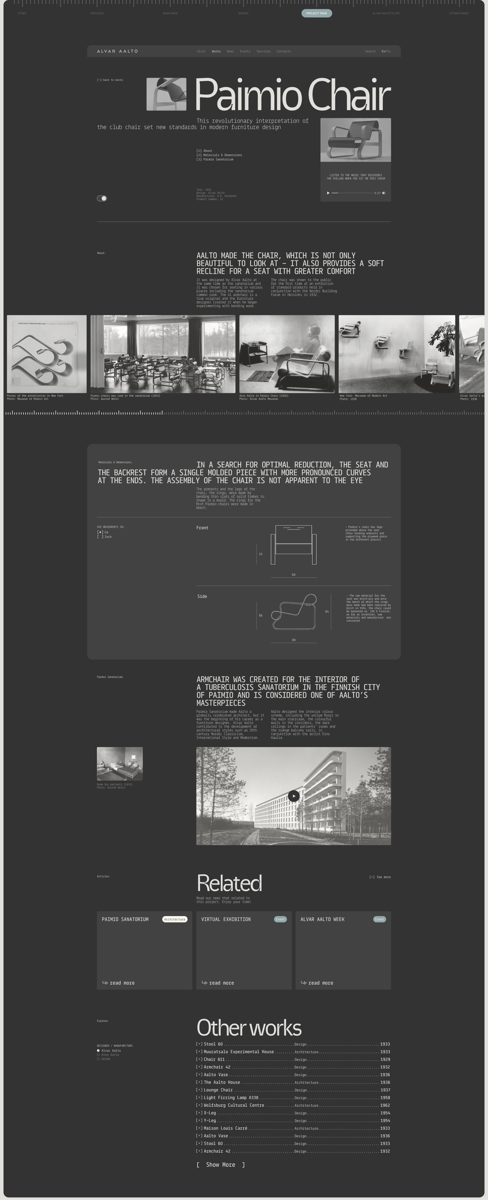 Корпоративный сайт Alvar Aalto Foundation — Изображение №8 — Интерфейсы, Анимация на Dprofile