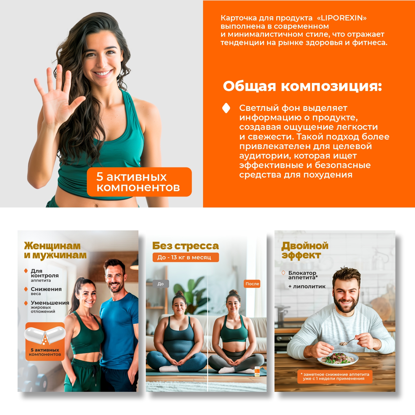 Дизайн карточки на БАД жиросжигатель — Изображение №2 — Графика, Маркетинг на Dprofile
