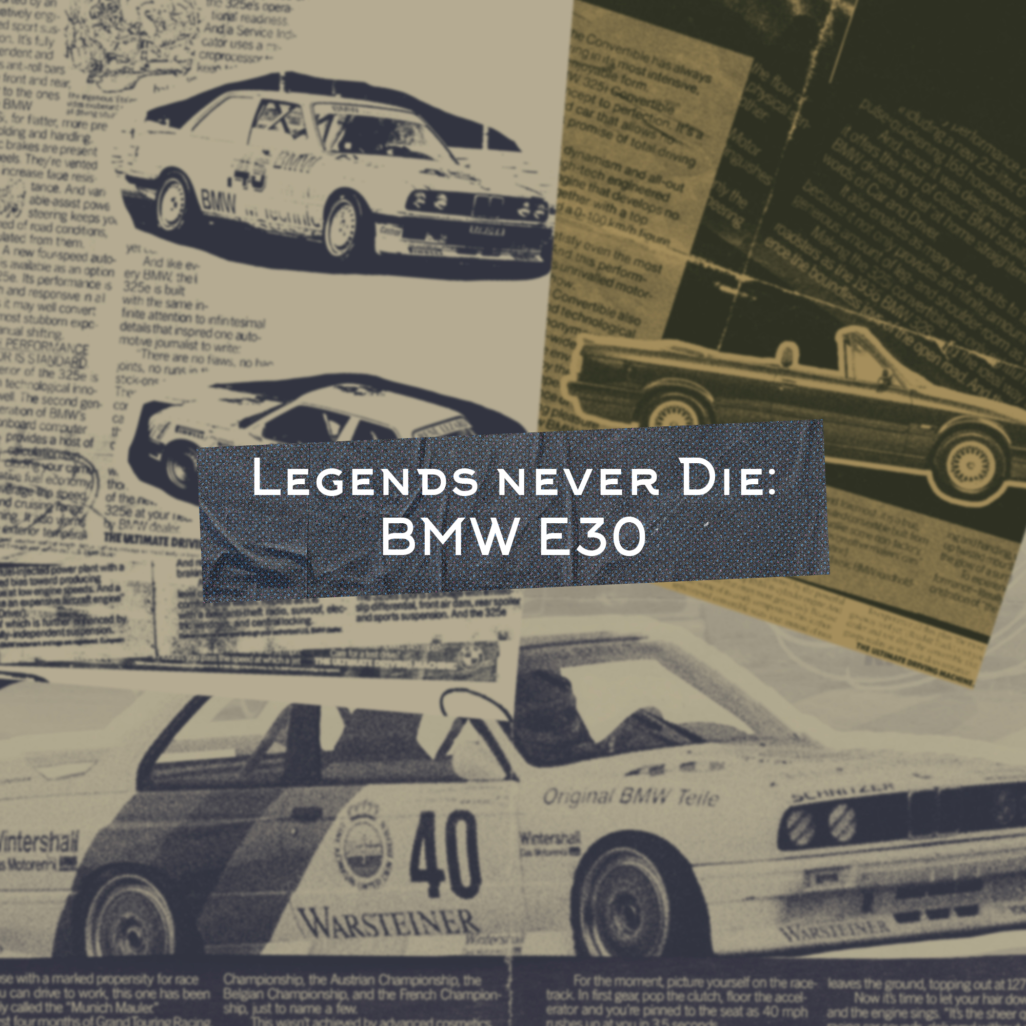 Bmw e30 posters. Legends never die — Изображение №1 — Графика, Маркетинг на Dprofile