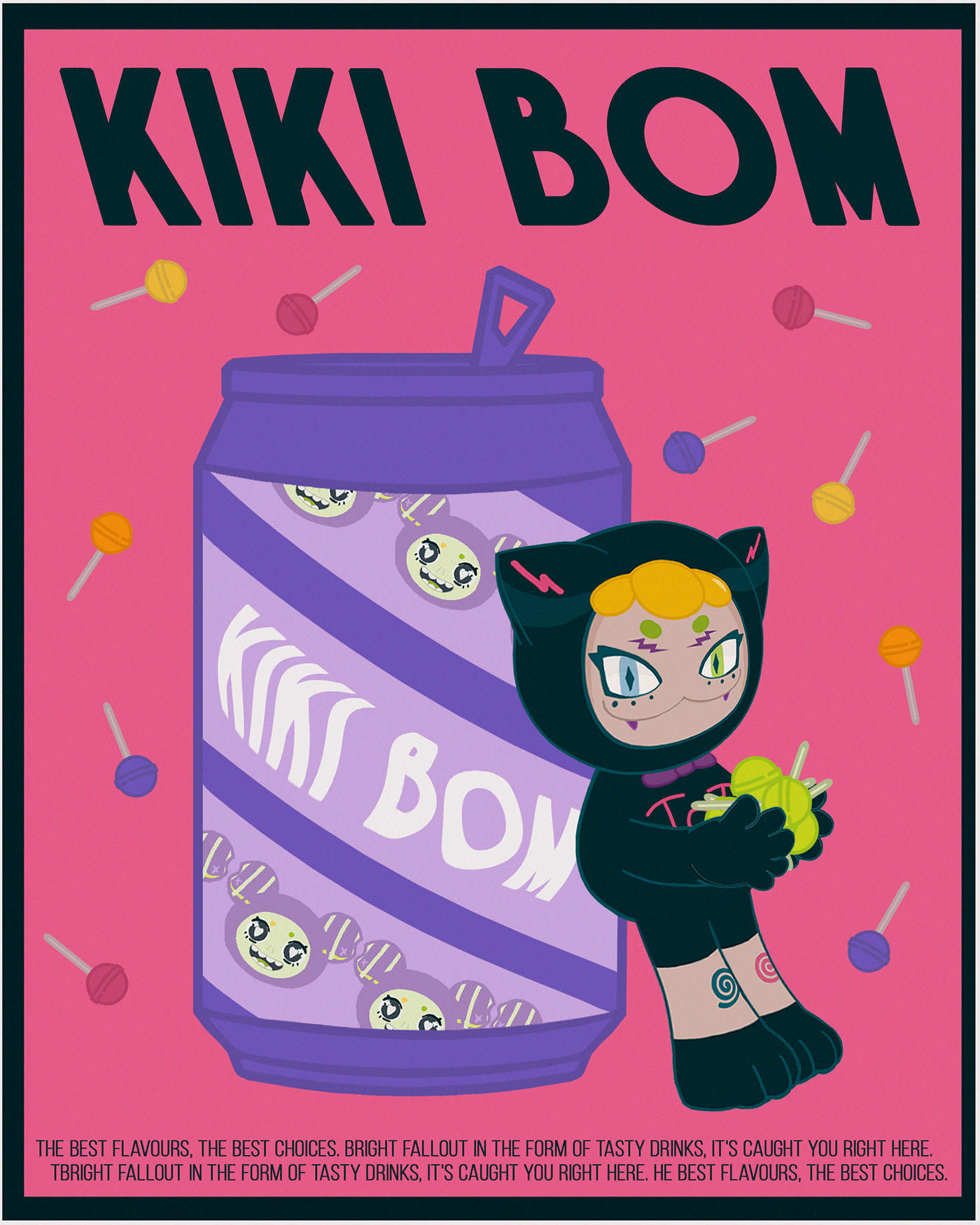 ГАЗИРОВКА KIKI BOM // ФИРМЕННЫЙ СТИЛЬ — Изображение №4 — Иллюстрация, Графика на Dprofile