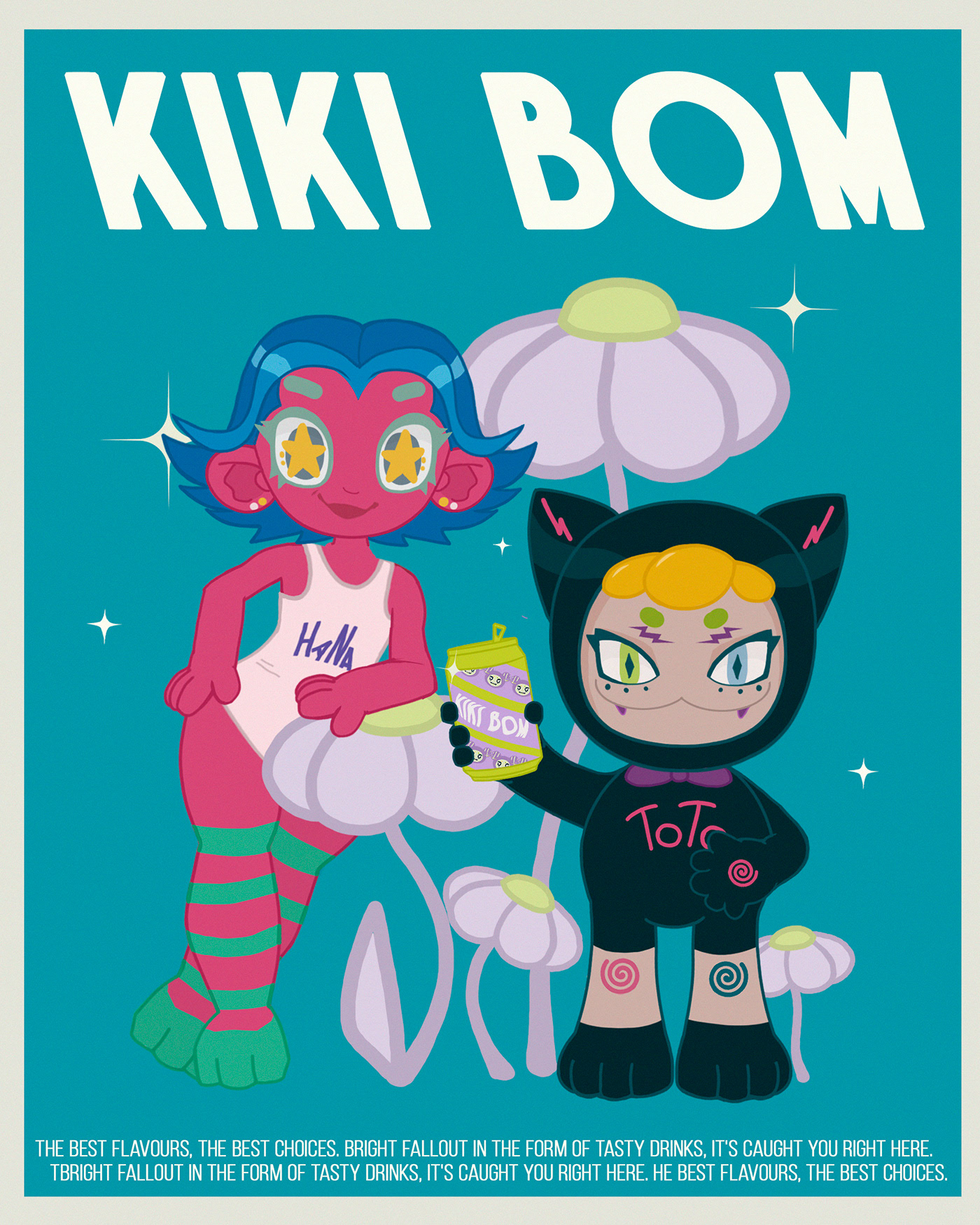 ГАЗИРОВКА KIKI BOM // ФИРМЕННЫЙ СТИЛЬ — Изображение №3 — Иллюстрация, Графика на Dprofile