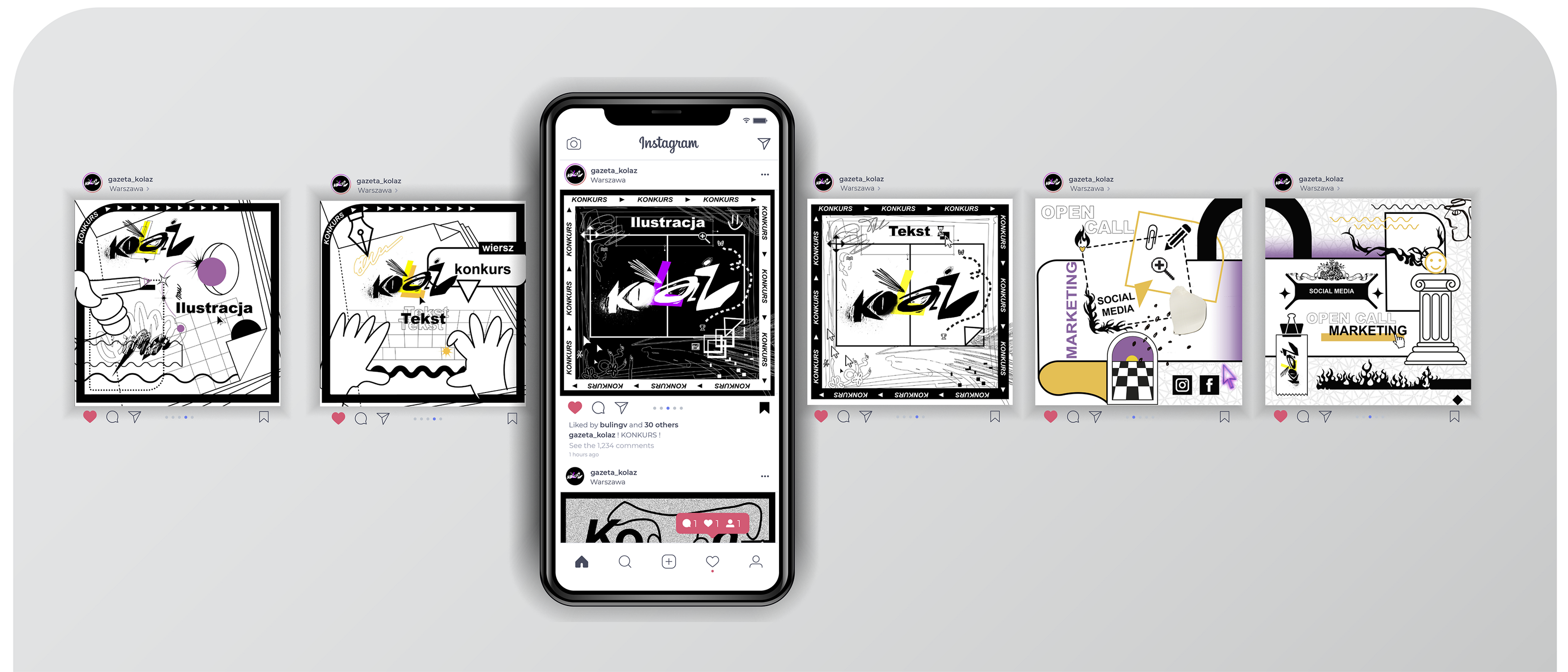 social media illustrations KOLAZ — Изображение №2 — Маркетинг на Dprofile