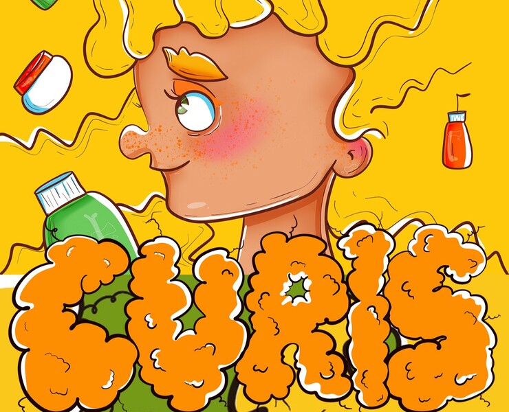 CURLS| HAIR CARE DESIGN|Packaging — Брендинг, Иллюстрация на Dprofile