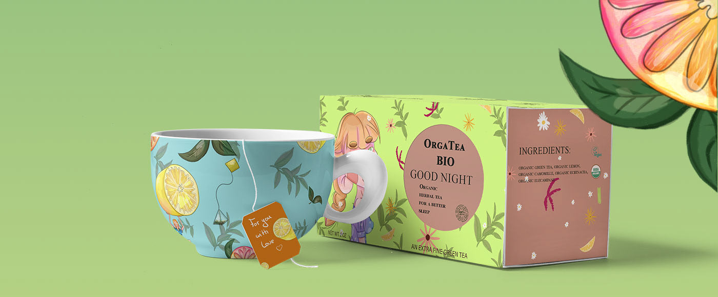 TEA PACKAGING| Organic Green Tea — Изображение №4 — Брендинг, Иллюстрация на Dprofile