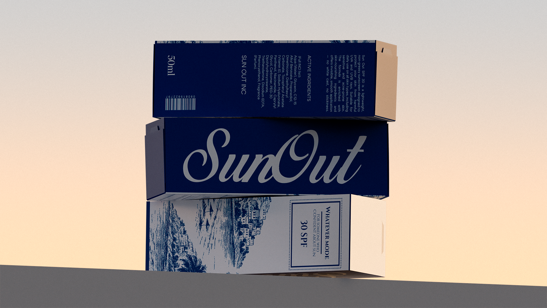 Sun Out sunscreen - дизайн упаковки солнцезащитных средств — Изображение №5 — Брендинг, 3D на Dprofile