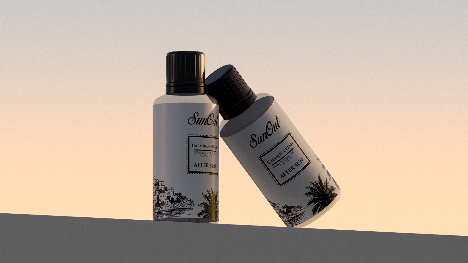 Sun Out sunscreen - дизайн упаковки солнцезащитных средств — Изображение №9 — Брендинг, 3D на Dprofile