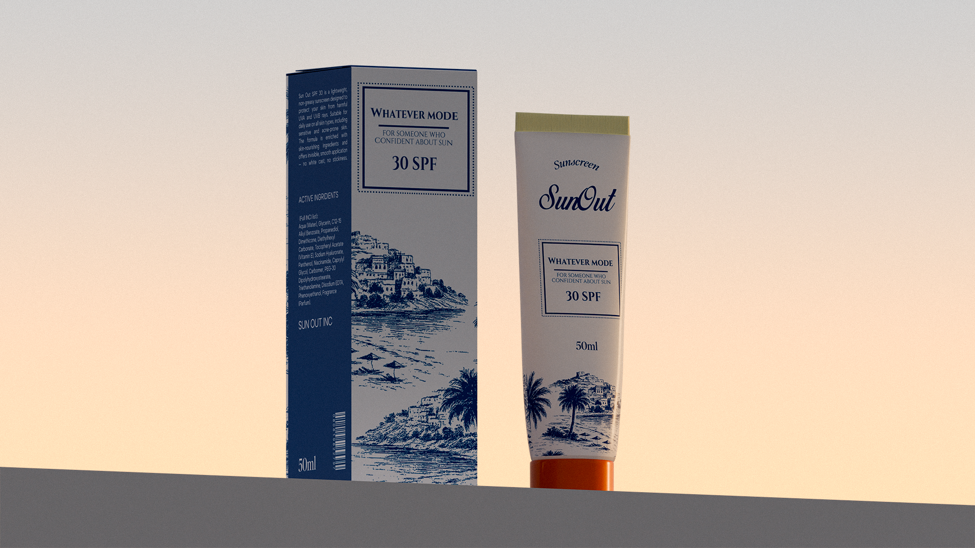 Sun Out sunscreen - дизайн упаковки солнцезащитных средств — Изображение №6 — Брендинг, 3D на Dprofile