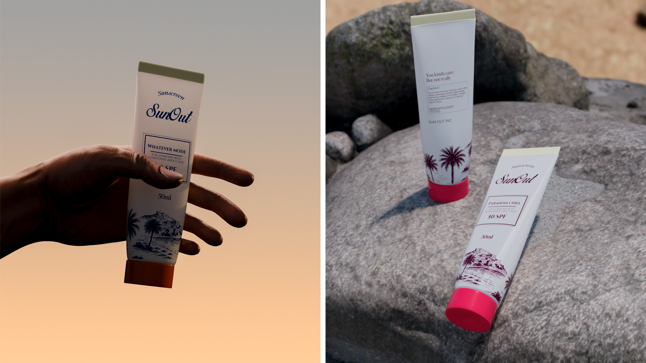 Sun Out sunscreen - дизайн упаковки солнцезащитных средств — Изображение №4 — Брендинг, 3D на Dprofile