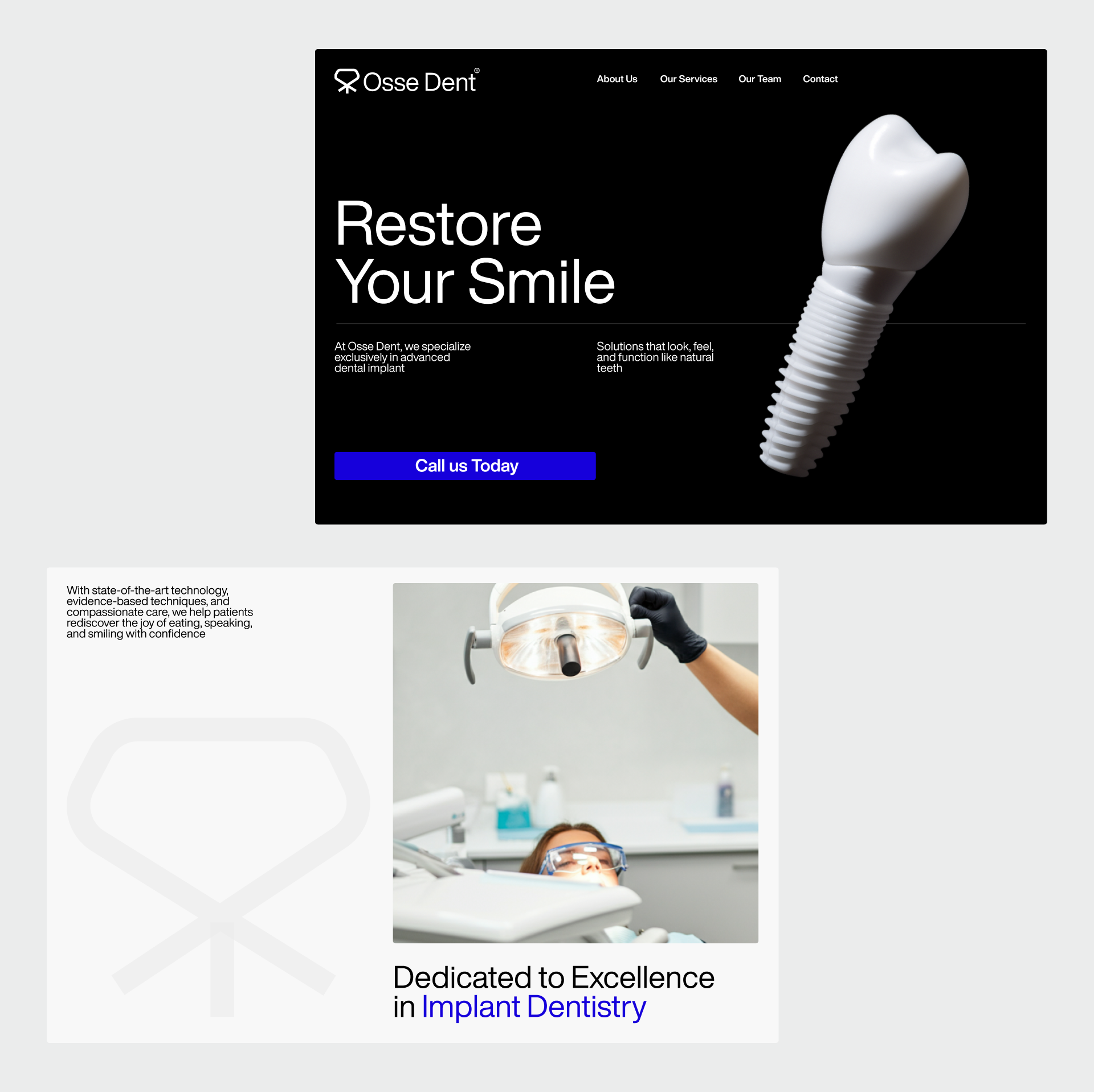 Osse Dent - Identity and Web-Design — Изображение №7 — Интерфейсы, Брендинг на Dprofile