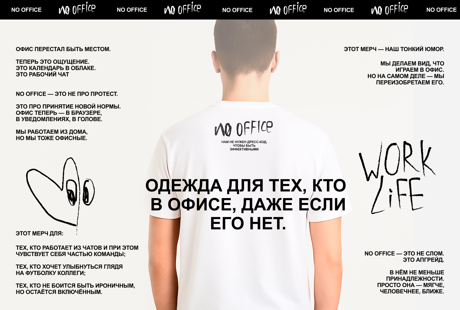 NO OFFICE / МЕРЧ — Изображение №3 — Брендинг, Графика на Dprofile