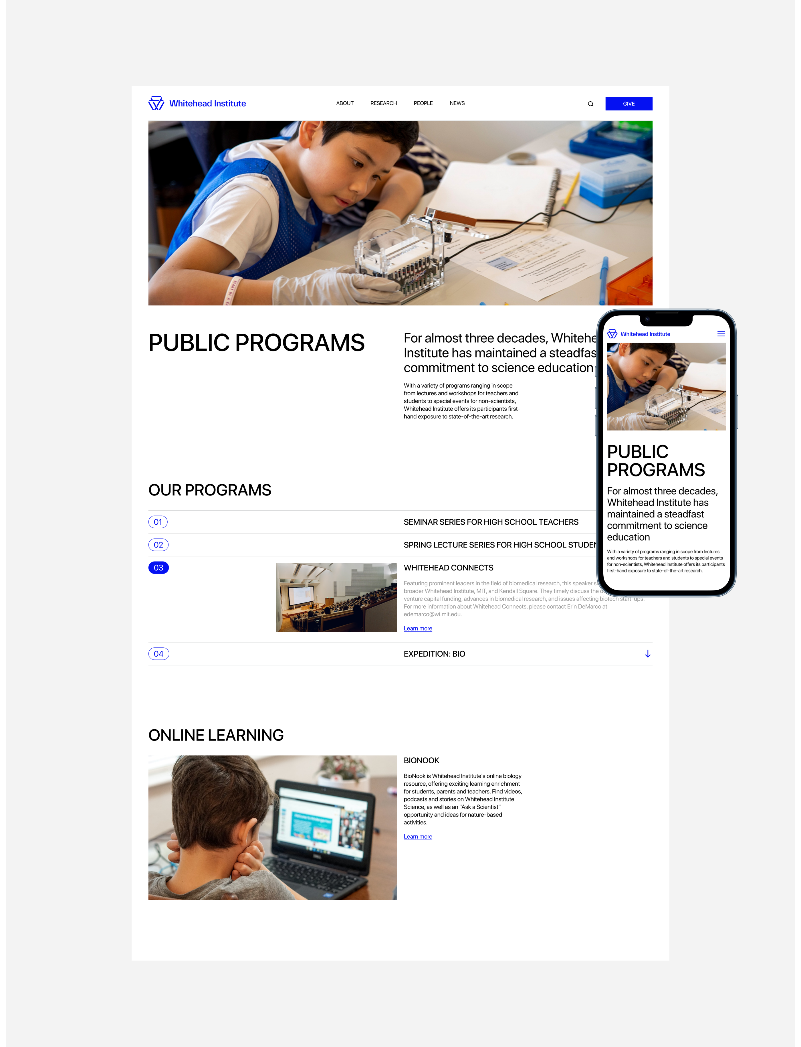 Whitehead Institute— redesign corporate site on Behance — Изображение №6 — Интерфейсы, Брендинг на Dprofile